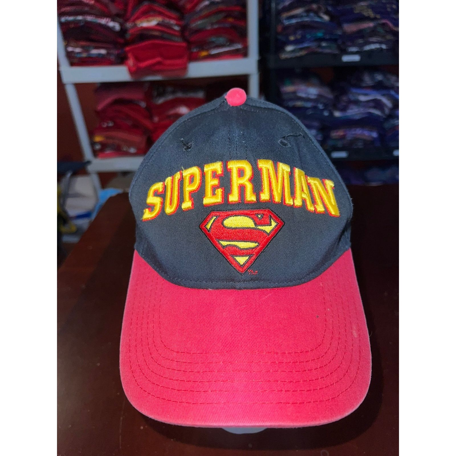 DC Comics Superman Hat DC Comics Superhero Black Graphic Cap headwear Size ONE SIZE - 2 Thumbnail