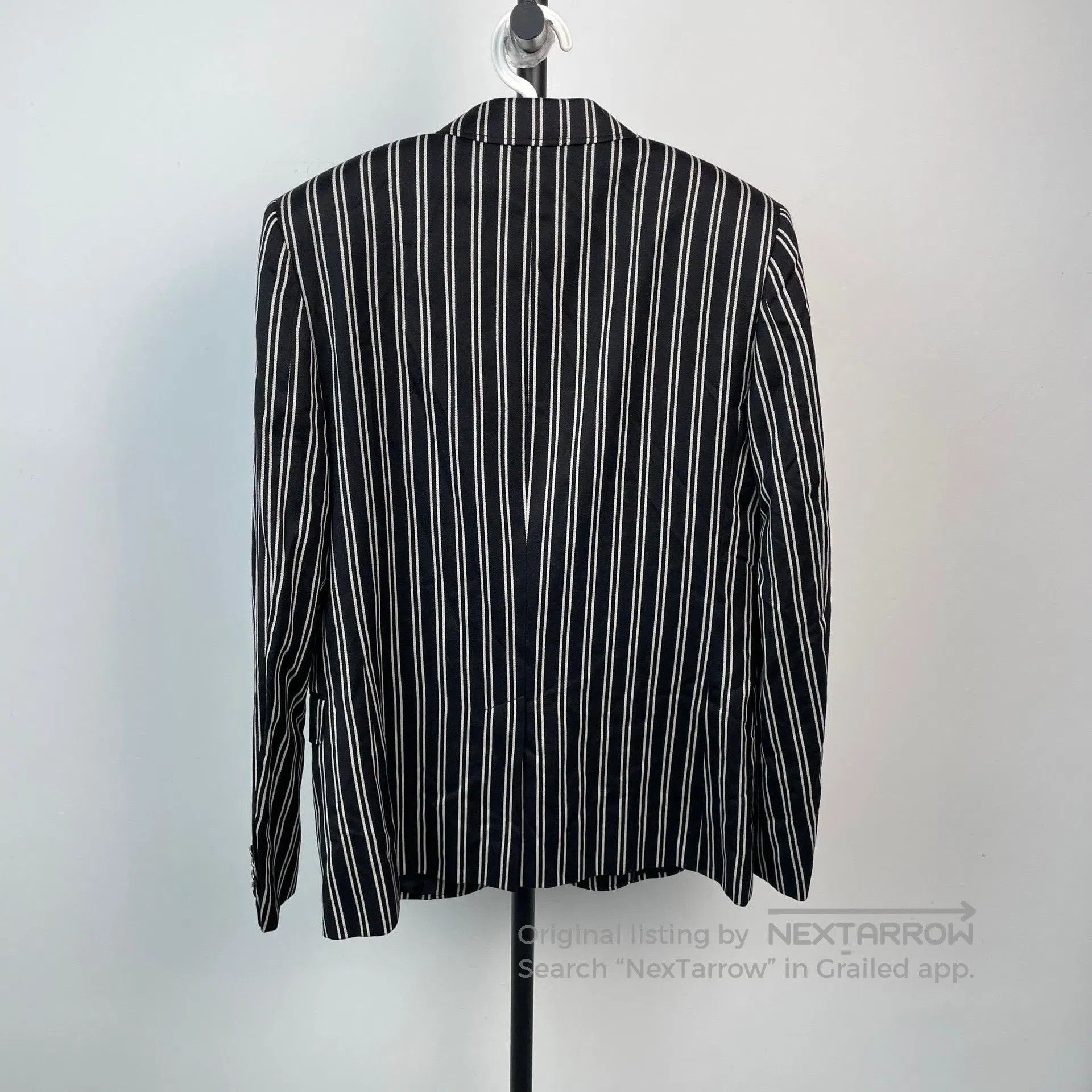 Saint Laurent Paris Saint Laurent Paris Gold Buckle Striped Suit Jacket| Size US M / EU 48-50 / 2 - 2 Thumbnail