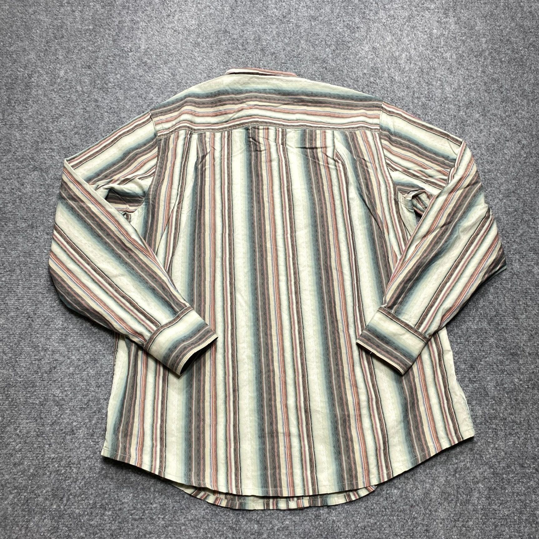 Tommy Bahama Tommy Bahama Shirt Mens Small Beige Long Sleeve Striped Casual Button Down Shirt Size US S / EU 44-46 / 1 - 5 Thumbnail