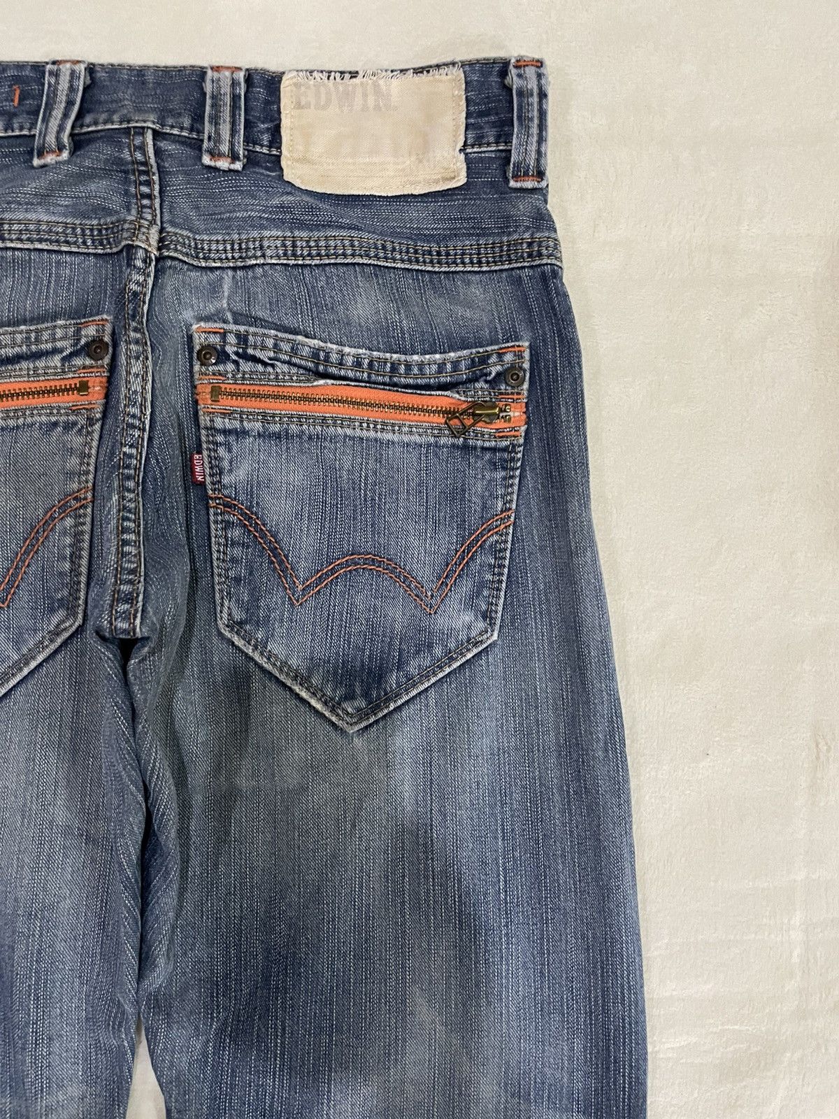 Edwin Vintage Edwin Faded Distress Denim Jeans Size US 33 - 13 Thumbnail