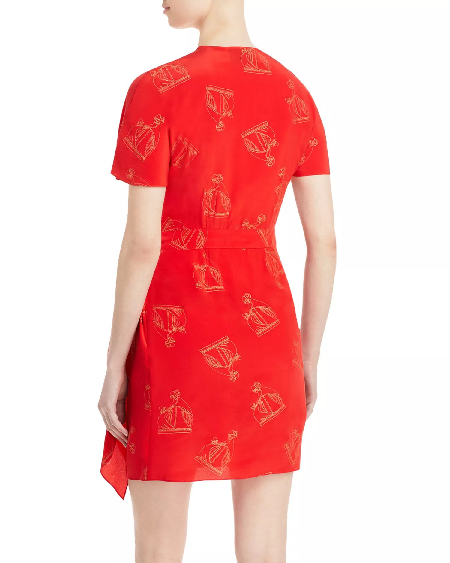 Lanvin o1y0326 Mini Dress in Tomato Red Size M / US 6-8 / IT 42-44 - 4 Thumbnail