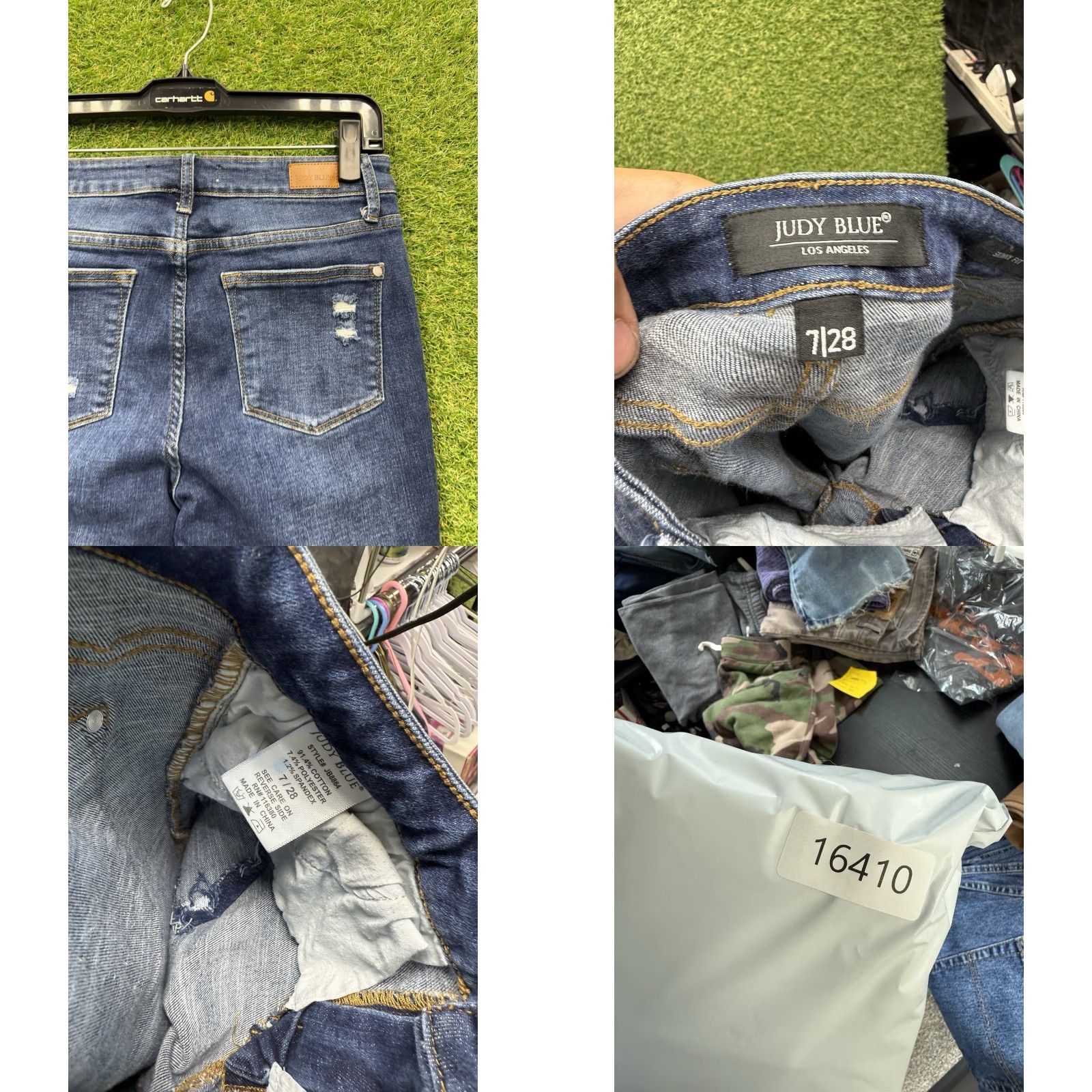 Vintage VINTAGE Judy Blue Skinny Jeans Womens 28 Dark Wash Distressed Mid Rise Slim Fit 28" Inseam Denim Size 28" / US 6 / IT 42 - 8 Thumbnail