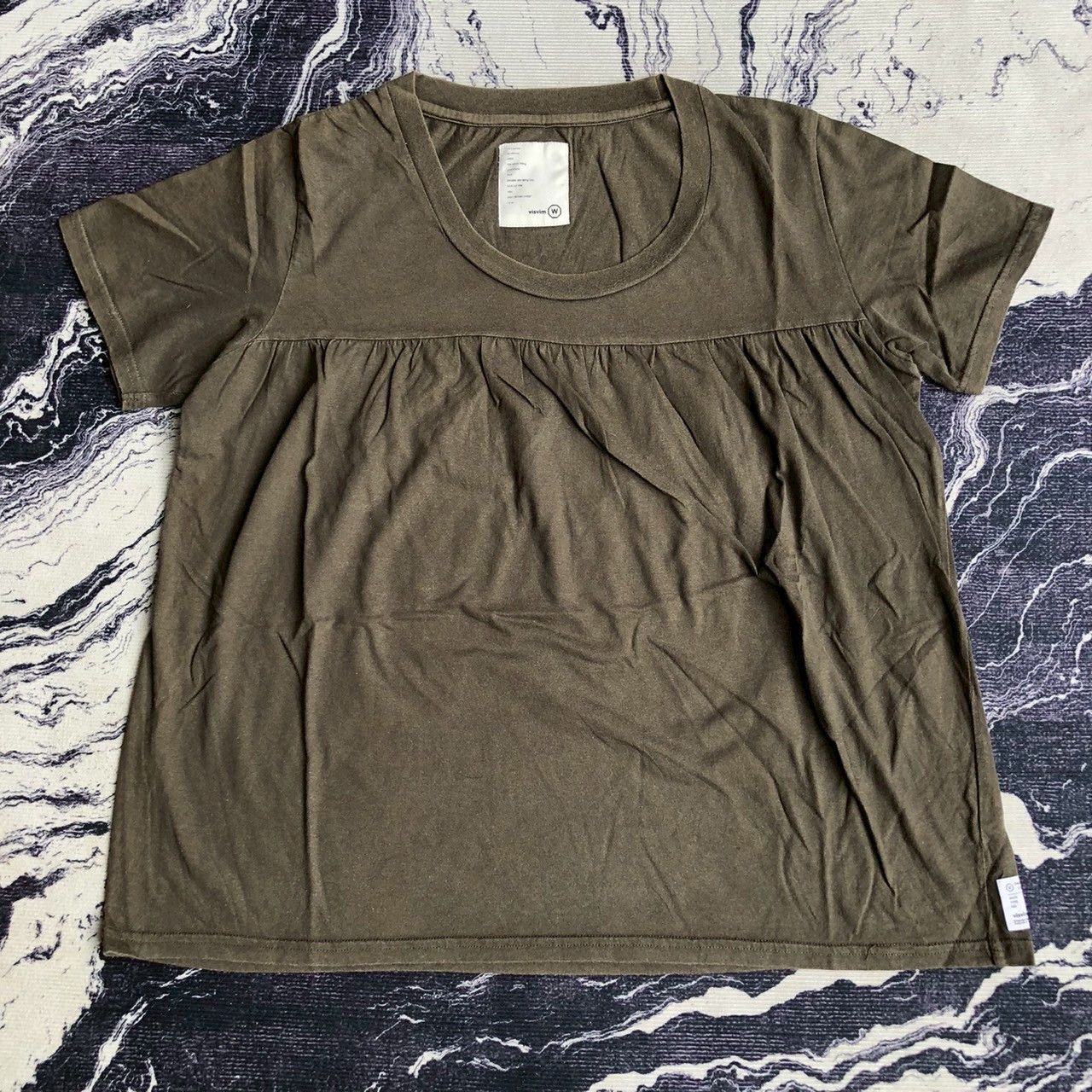 Visvim W Cotton Smock Tee Olive Japan Made