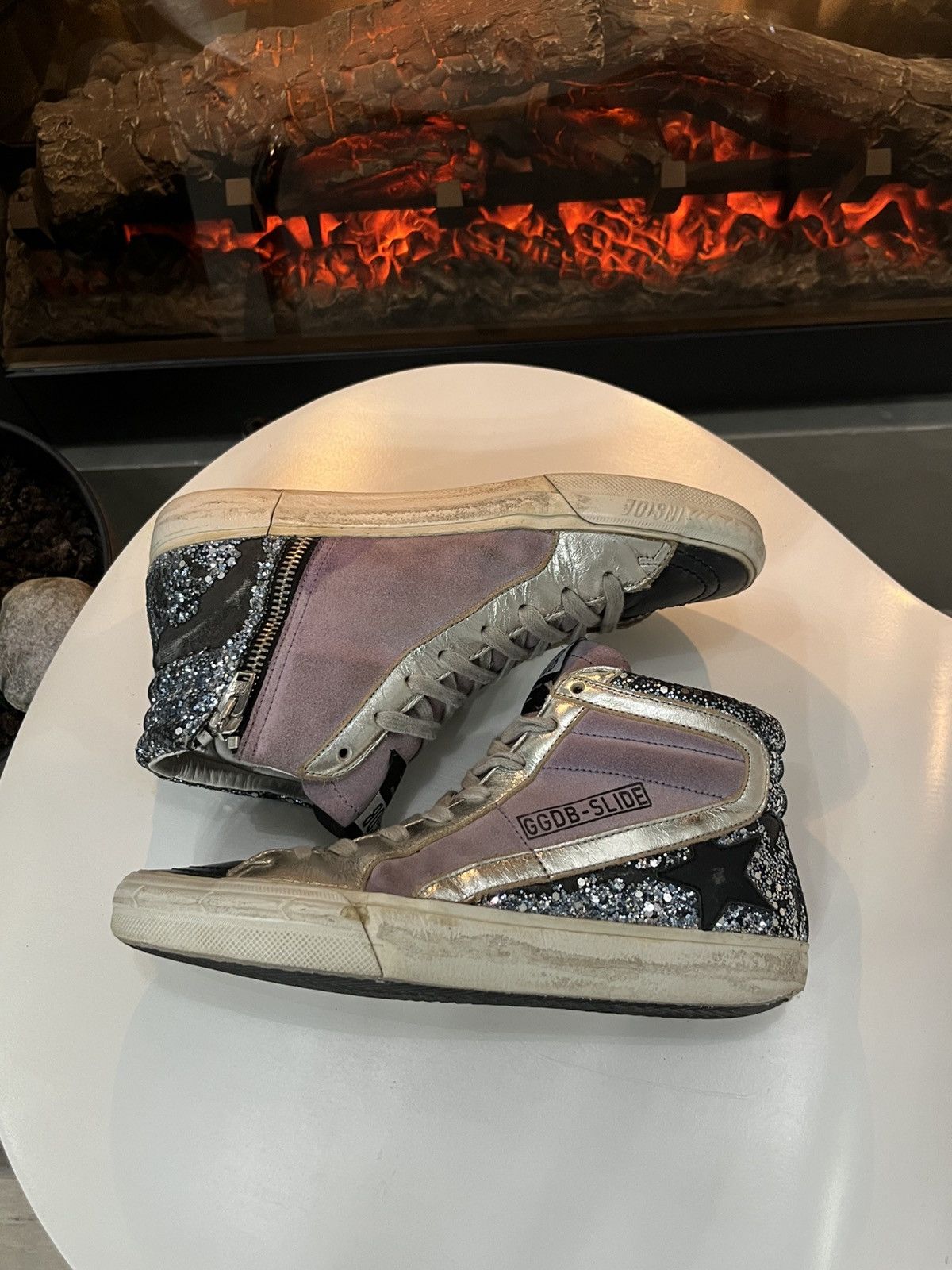 Golden Goose 🔥Golden Goose Slide Super Star Glitter Sneakers GGDB Size US 6 / IT 36 - 3 Thumbnail