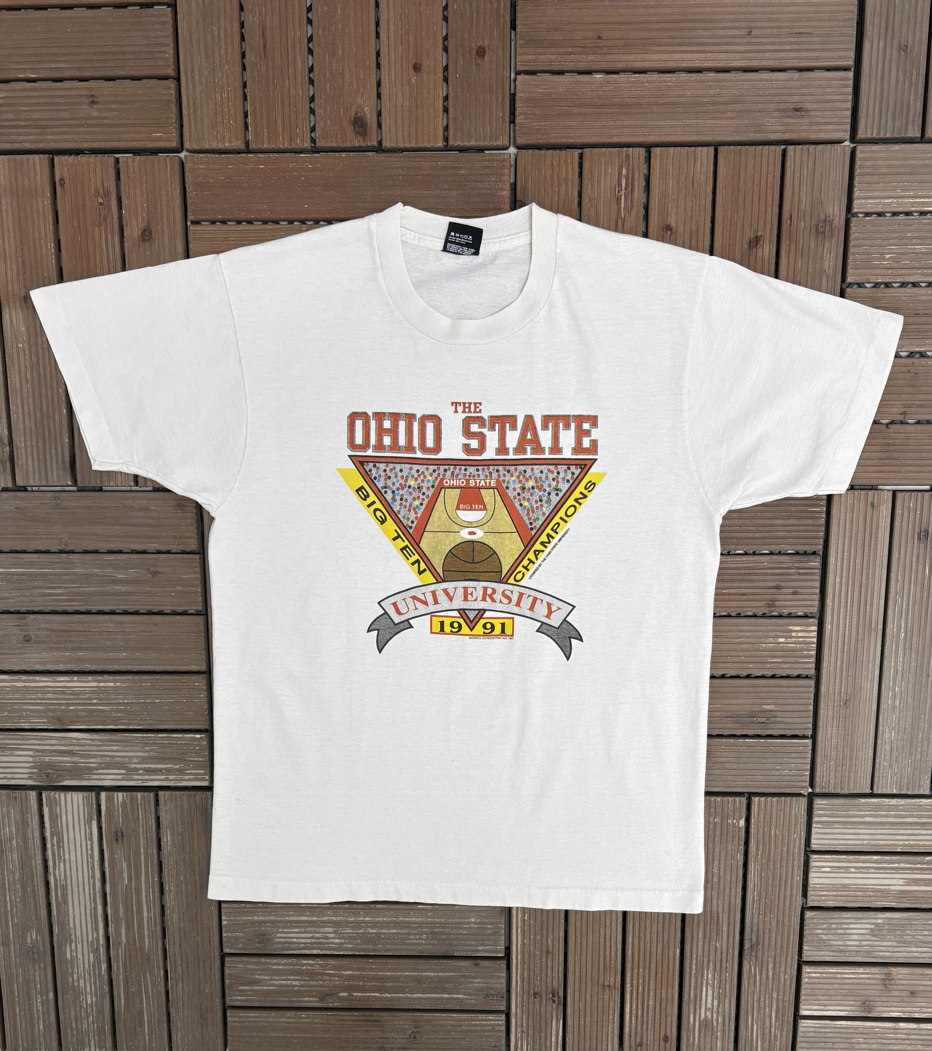 Vintage Ohio State Buckeyes Basketball 1991 Big Ten Champs Tee Size US L / EU 52-54 / 3 - 1 Thumbnail