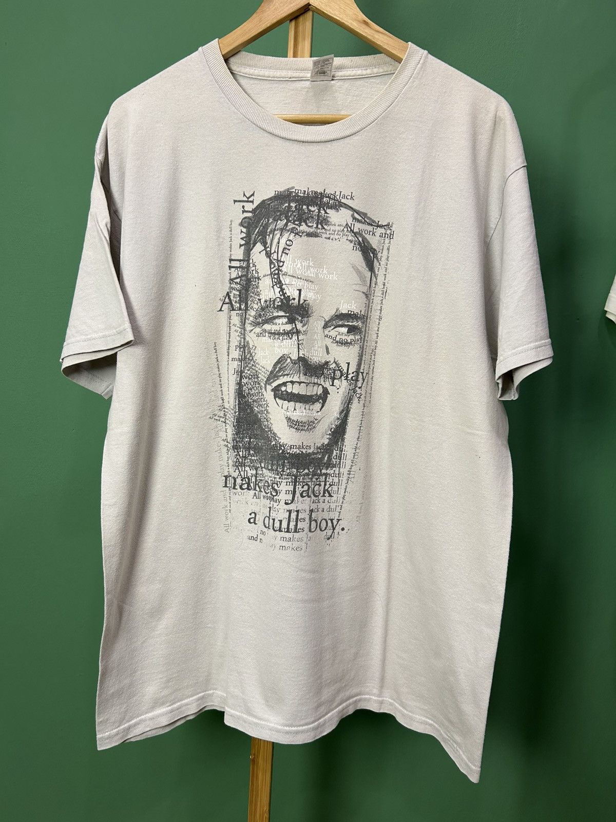 Vintage The Shining All Work No Play Make Jack a Dull Boy Movie Tee Size US L / EU 52-54 / 3 - 1 Thumbnail