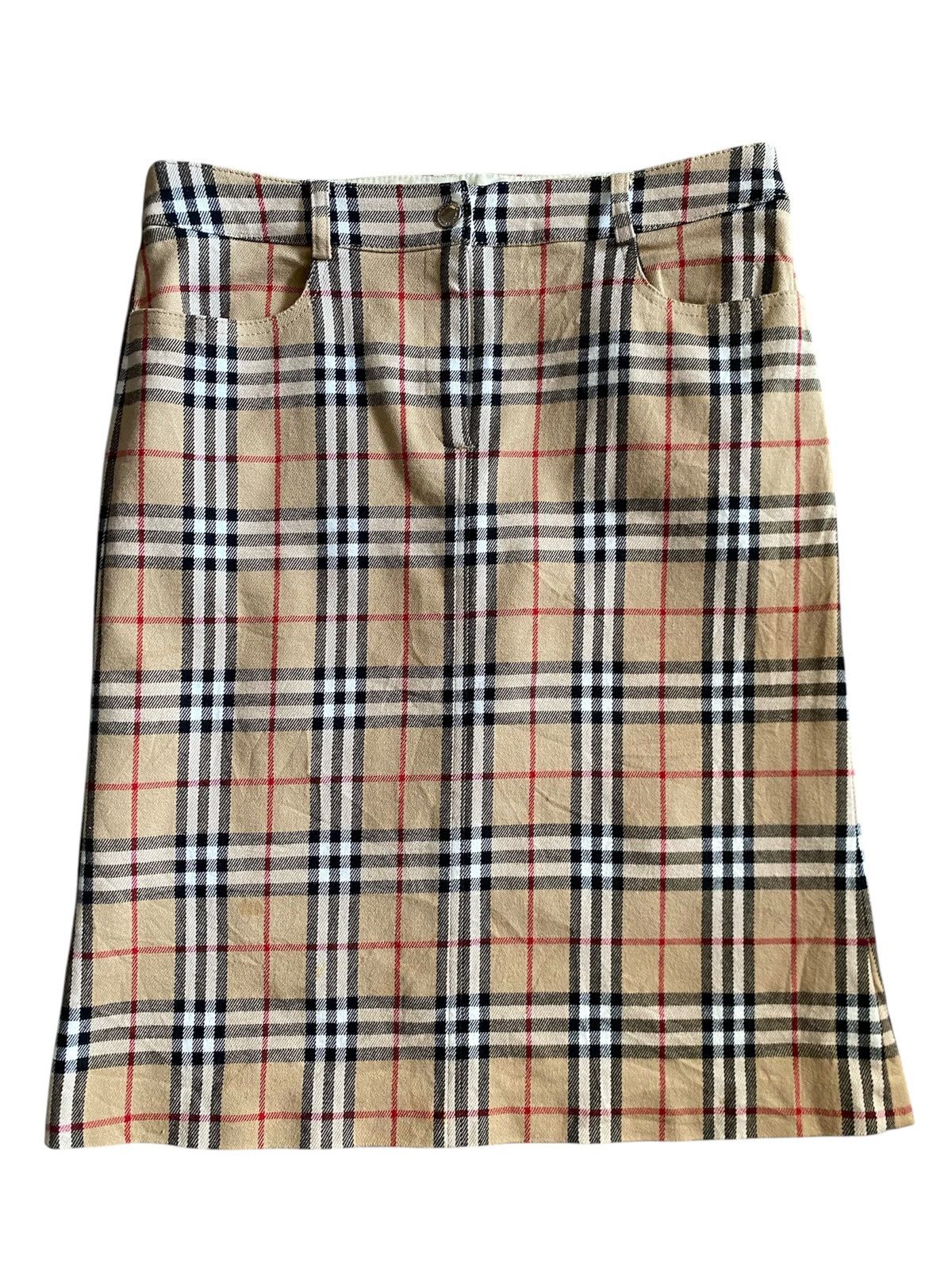 Burberry Vintage Burberry Nova Check Midi Skirt Size 26" / US 2 / IT 38 - 1 Thumbnail