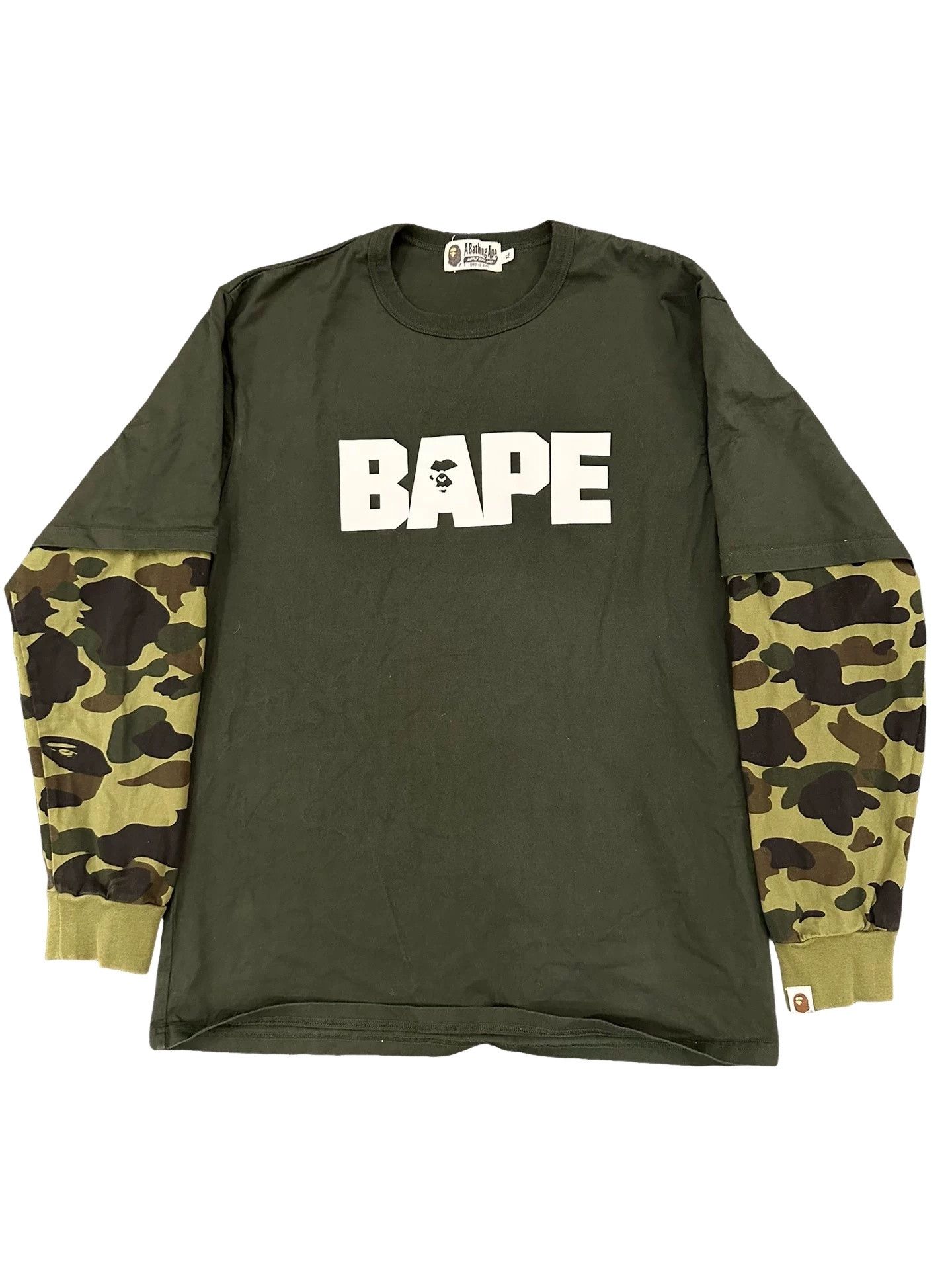 Bape BAPE Camo Sleeve Long Sleeve T-Shirt Size XL Size US XL / EU 56 / 4 - 1 Thumbnail