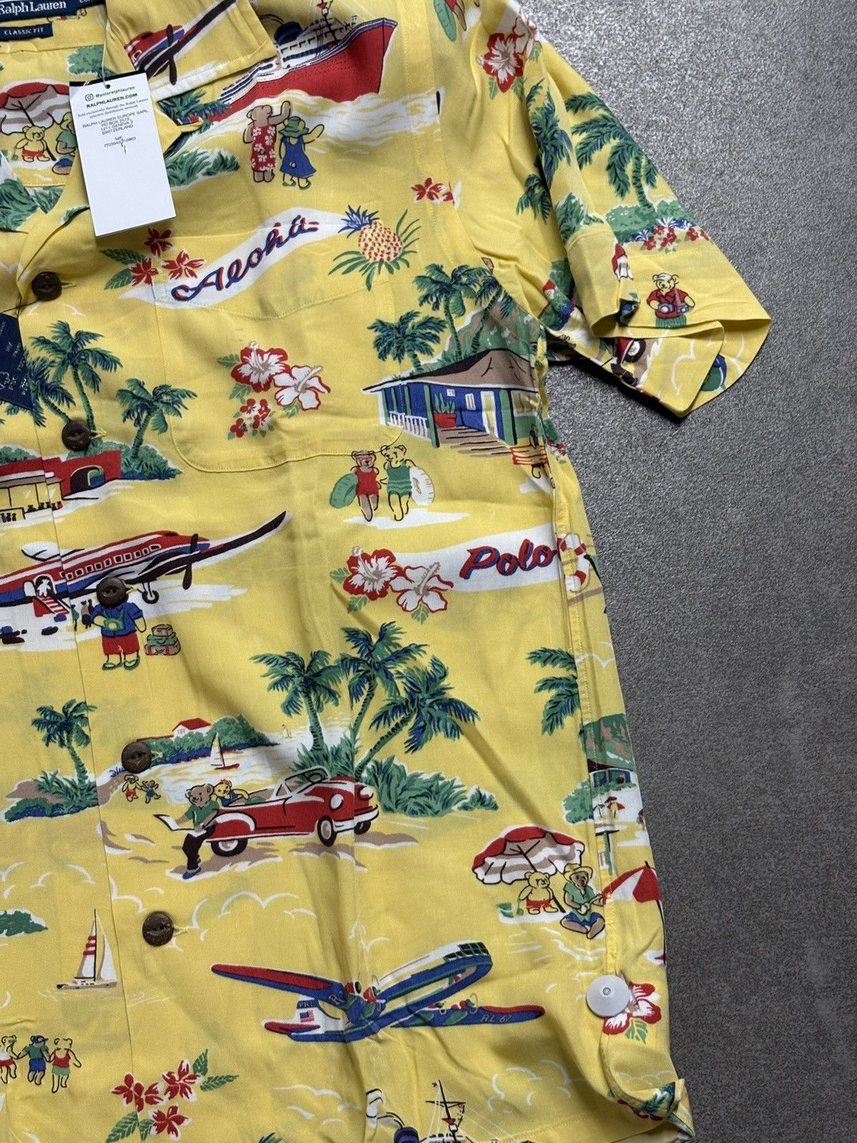 Polo Ralph Lauren Yellow Hawaiian Shirt Bear Print Ralph Lauren Men’s XS Size US XS / EU 42 / 0 - 3 Thumbnail
