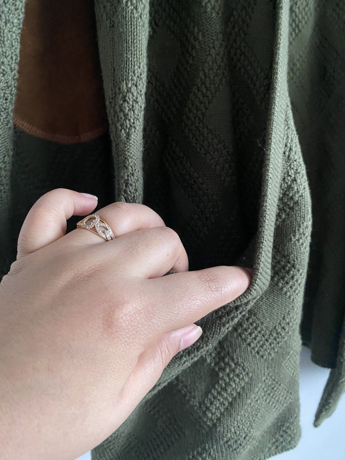 Other Market & Spruce Antoine Cotton J Pocket Cardigan Olive Green Size XXL / US 16-18 / IT 52-54 - 10 Thumbnail