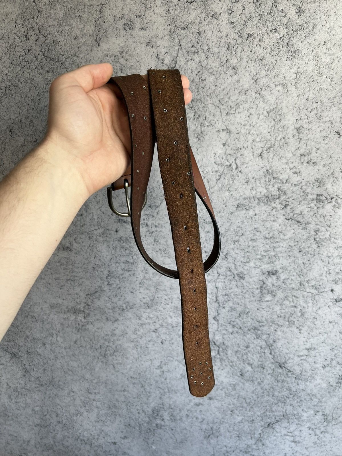 Genuine Leather Vintage Genuine Leather Brown Studded Flower Belt Womens Size ONE SIZE - 15 Thumbnail
