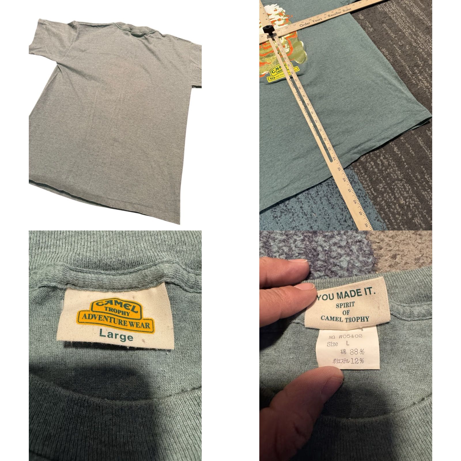 Camel VINTAGE 90's Camel Trophy Adventure Wear Mundo Maya Graphic T-shirt Land Rover Unisex Adults L Green Mens Boys Girls Size US L / EU 52-54 / 3 - 9 Thumbnail