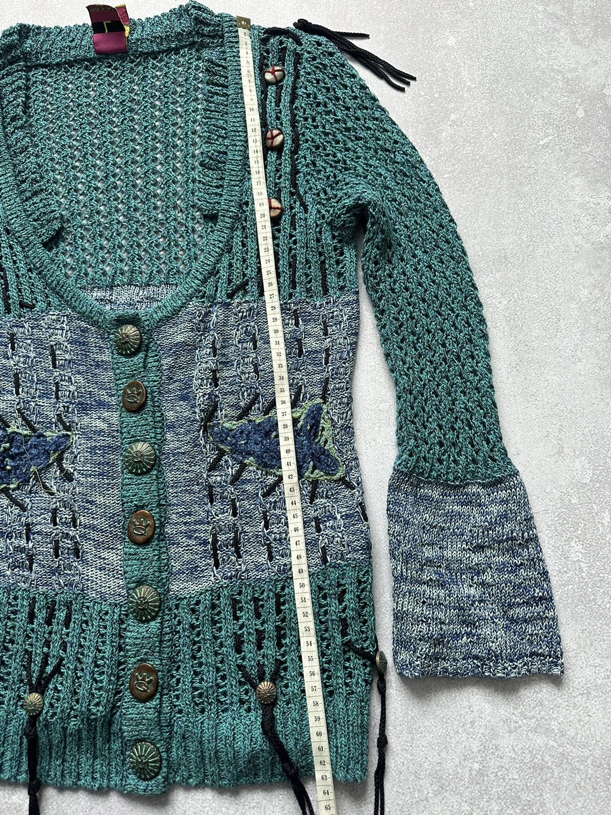 Designer Save the Queen sweater cardigan made in Italy size L Size L / US 10 / IT 46 - 9 Thumbnail