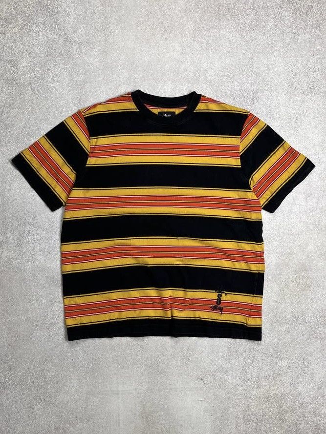 Stussy Vintage Stussy Striped Boxy Archival T-shirt M Y2K Size US M / EU 48-50 / 2 - 1 Thumbnail