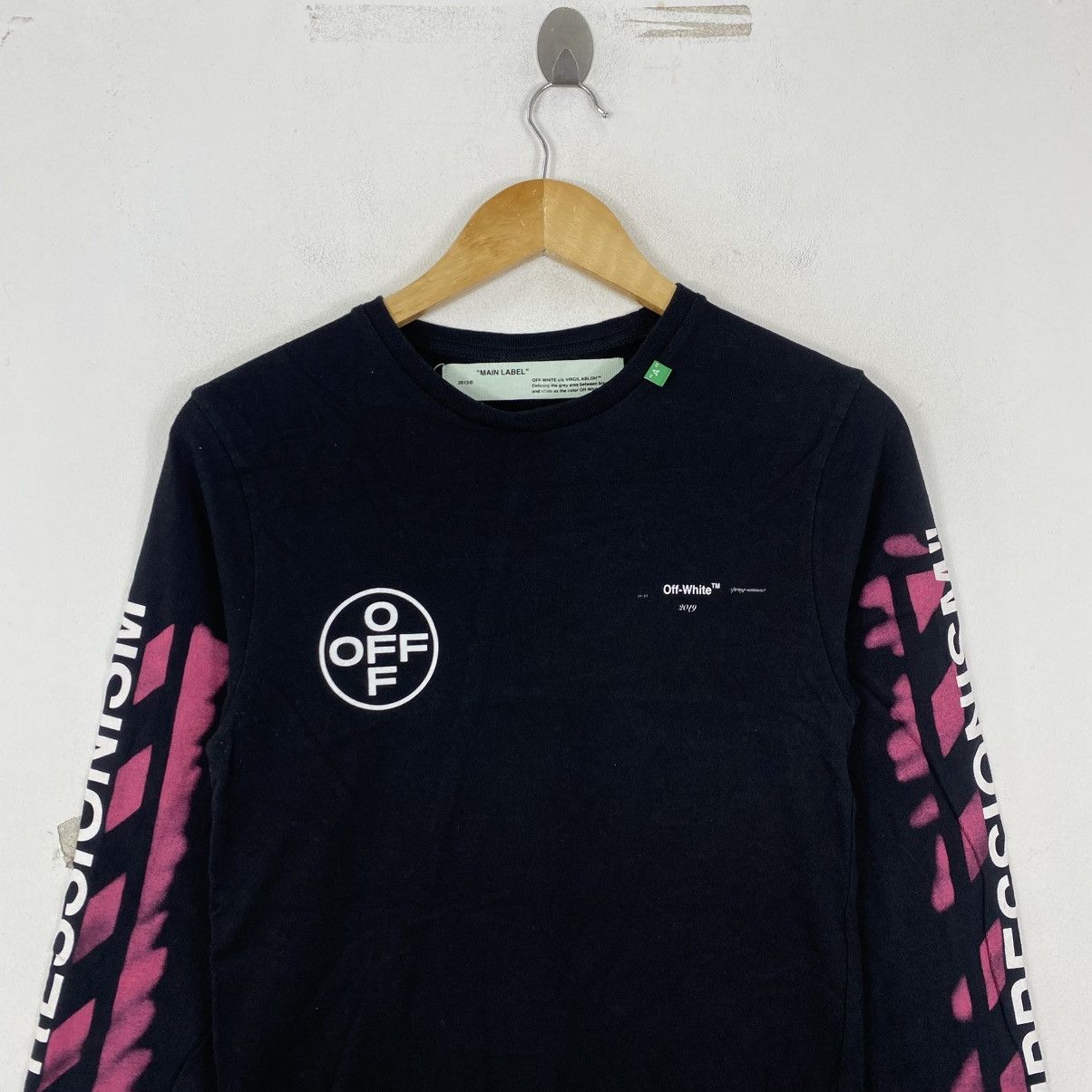 Off-White Off-White SS19 Impressionism Diag Stencil LS Tee Black XS Size US XS / EU 42 / 0 - 3 Thumbnail