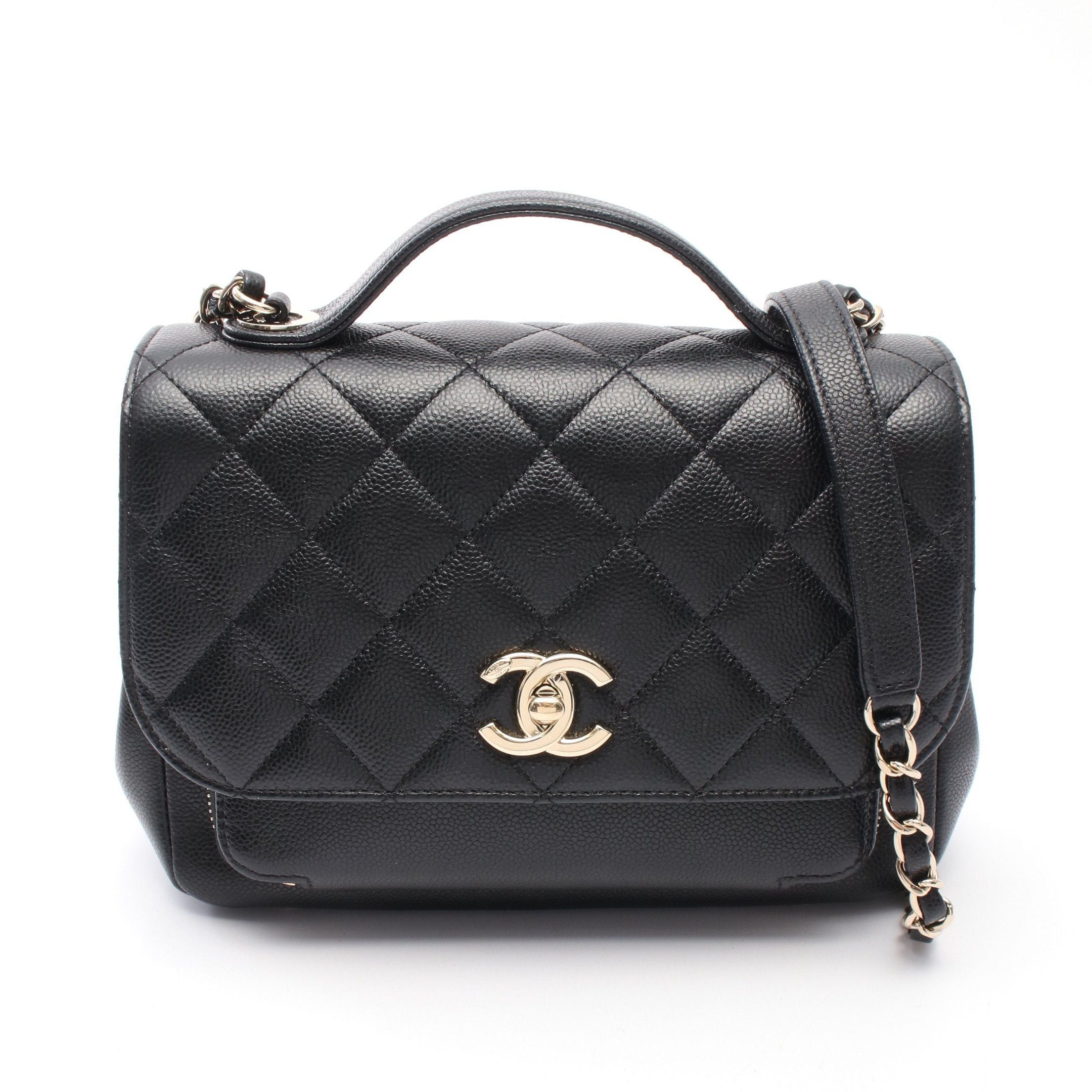 Chanel Chanel Mini Flap Bag Matelasse Chain Shoulder Caviar Skin Black Gold Hardware Size ONE SIZE - 1 Thumbnail