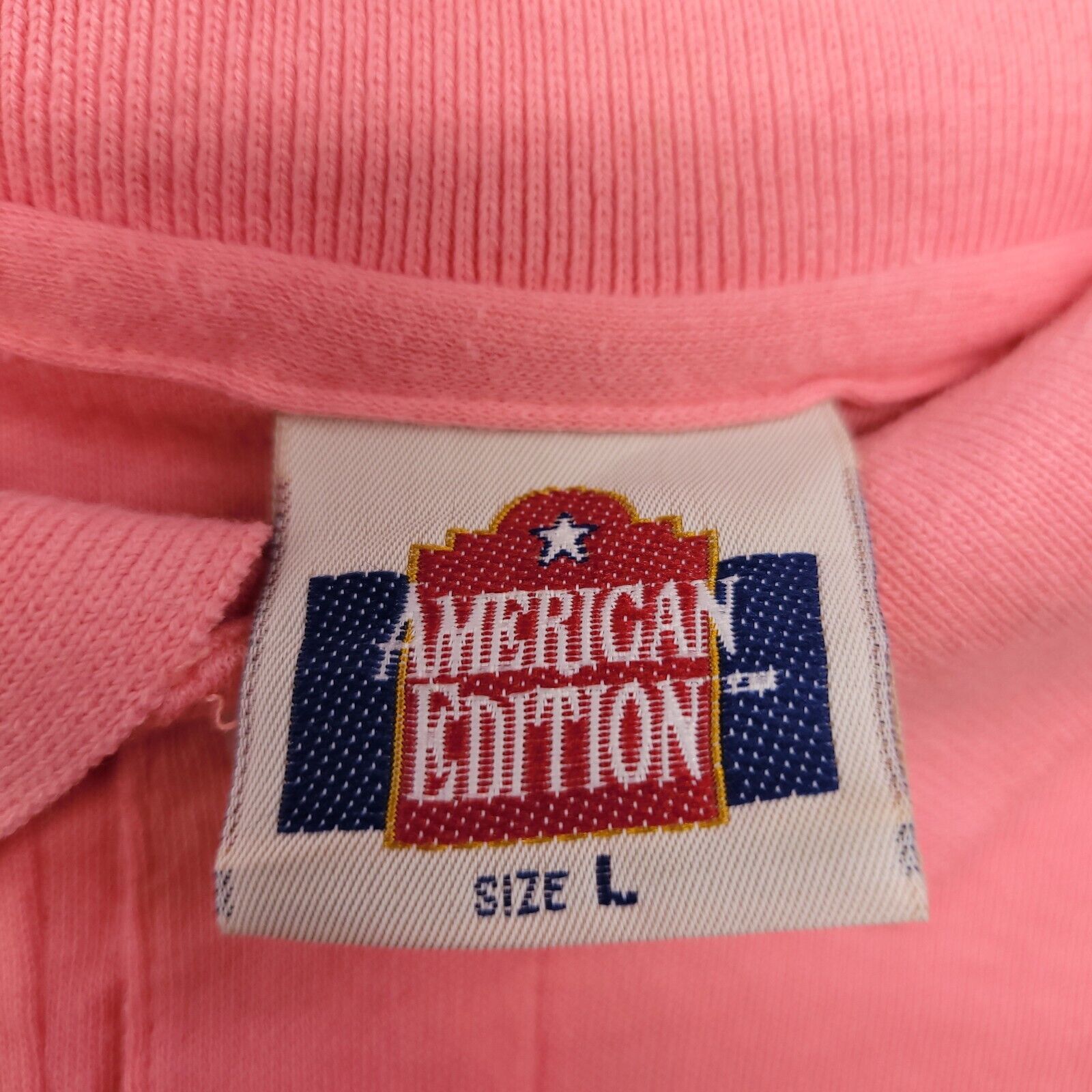 American Edition American Edition Pullover Polo Shirt Mens Size Large L Pink Size US L / EU 52-54 / 3 - 3 Thumbnail