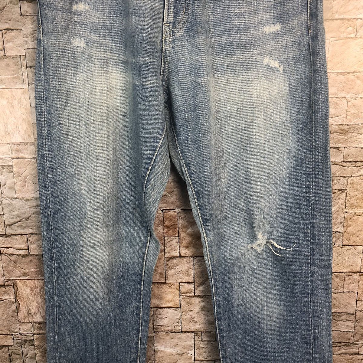 Japanese Brand Archives Blue Distressed Denim Pants #A65 Size US 30 / EU 46 - 6 Thumbnail