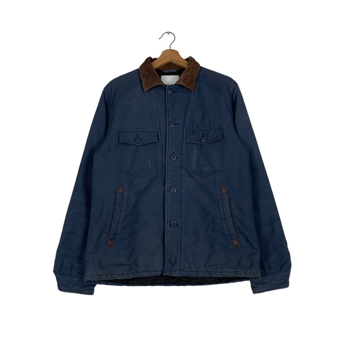 Japanese Brand Vintage Worker Jacket Four Pocket Chore Jacket #1215-C55 Size US M / EU 48-50 / 2 - 1 Thumbnail