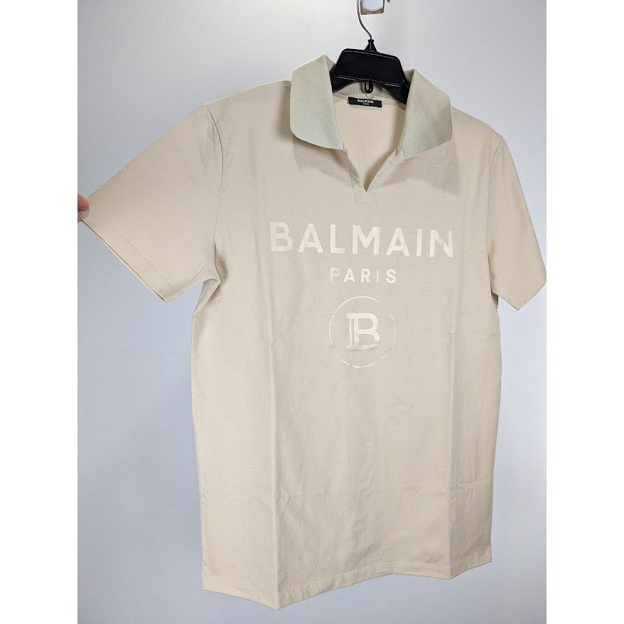 Balmain o1rshd1 Classic Polo in Beige Size US M / EU 48-50 / 2 - 7 Thumbnail