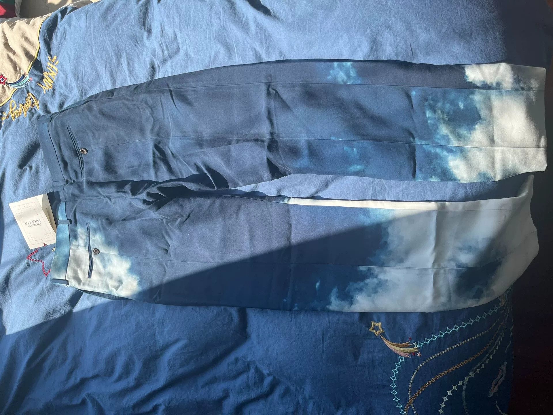 Alexander McQueen Alexander McQueen Blue White Tie-Dye Suit Set Size US S / EU 44-46 / 1 - 9 Thumbnail