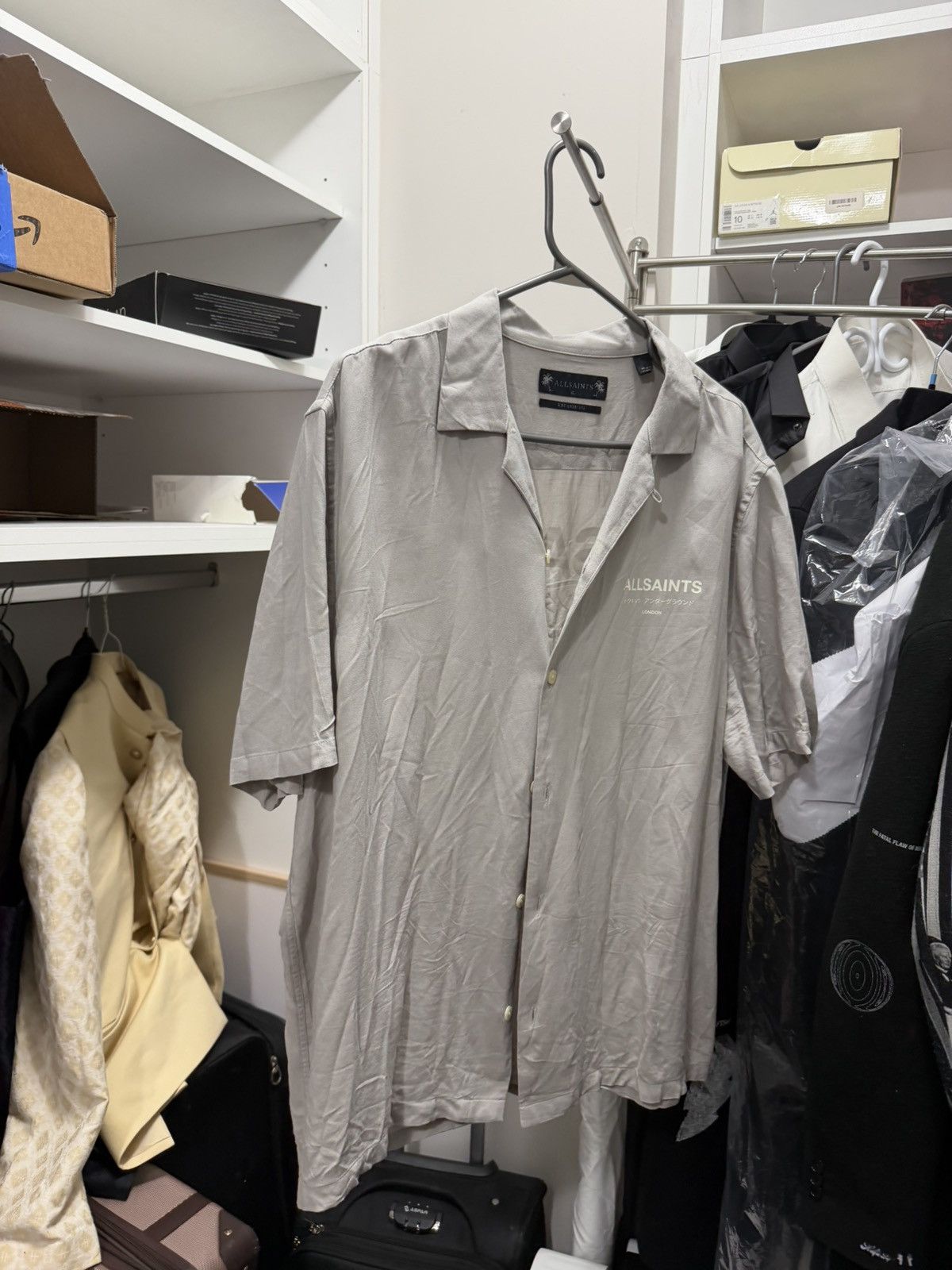 Allsaints Allsaints - Grey button up Size US XL / EU 56 / 4 - 1 Thumbnail