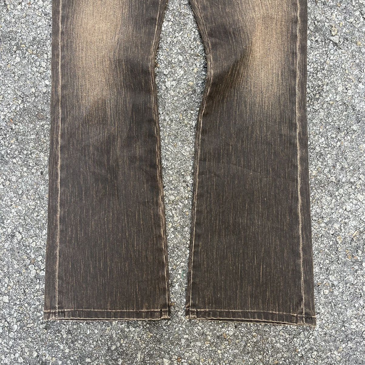 Japanese Brand Flared Lee Jeans Clawmark Faded Brown Bootcut Pants Size US 32 / EU 48 - 3 Thumbnail