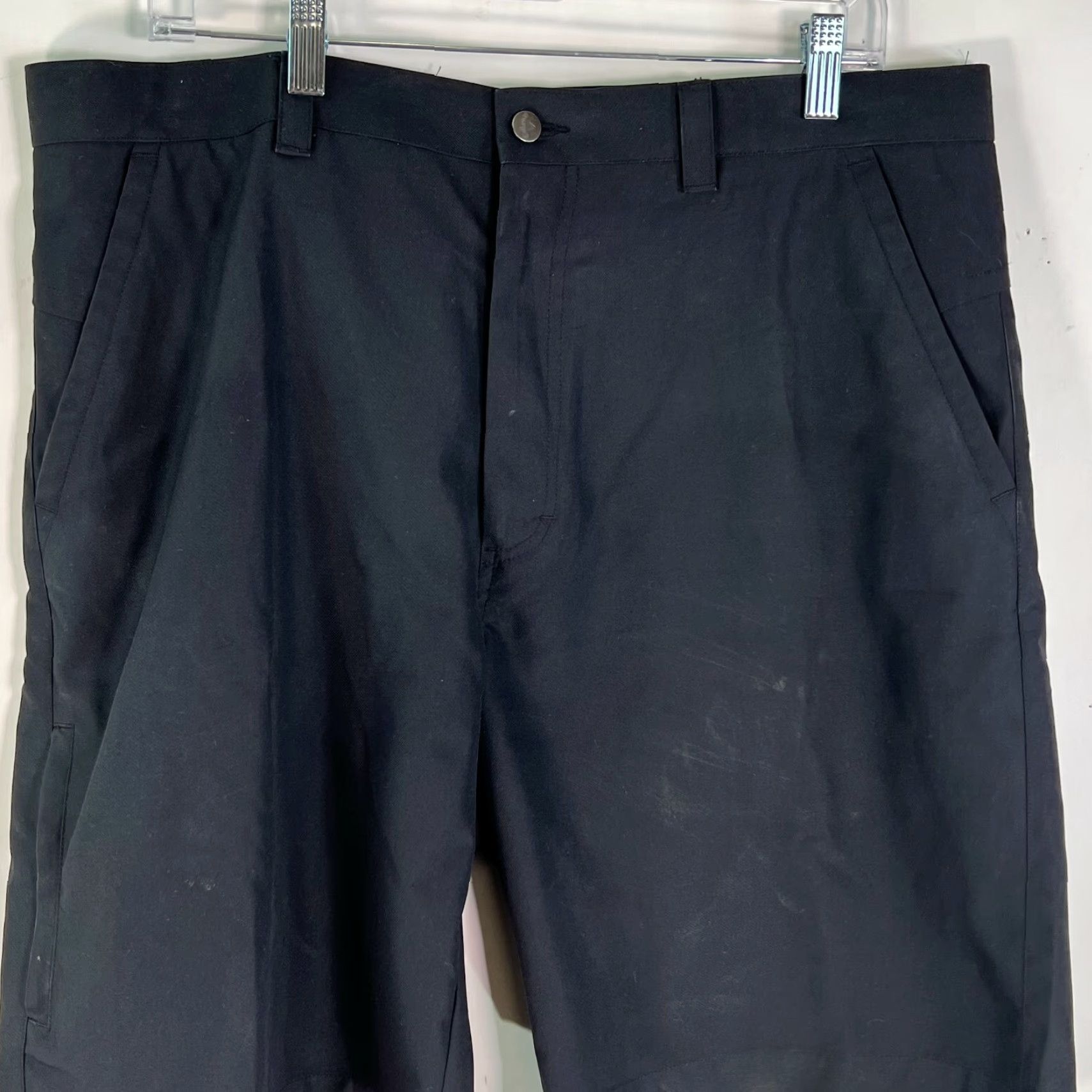 Callaway Callaway Mens Flat Front Mid Rise Casual Regular Fit Black Chino Shorts Size 36 Size US 36 / EU 52 - 3 Thumbnail