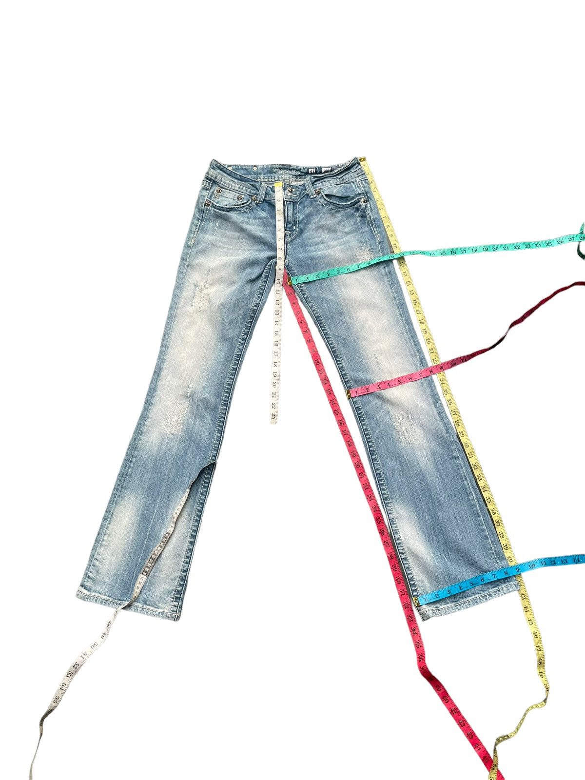 Designer × Miss Me Miss Me Flare Distresed Denim Size 32" / US 10 / IT 46 - 18 Thumbnail
