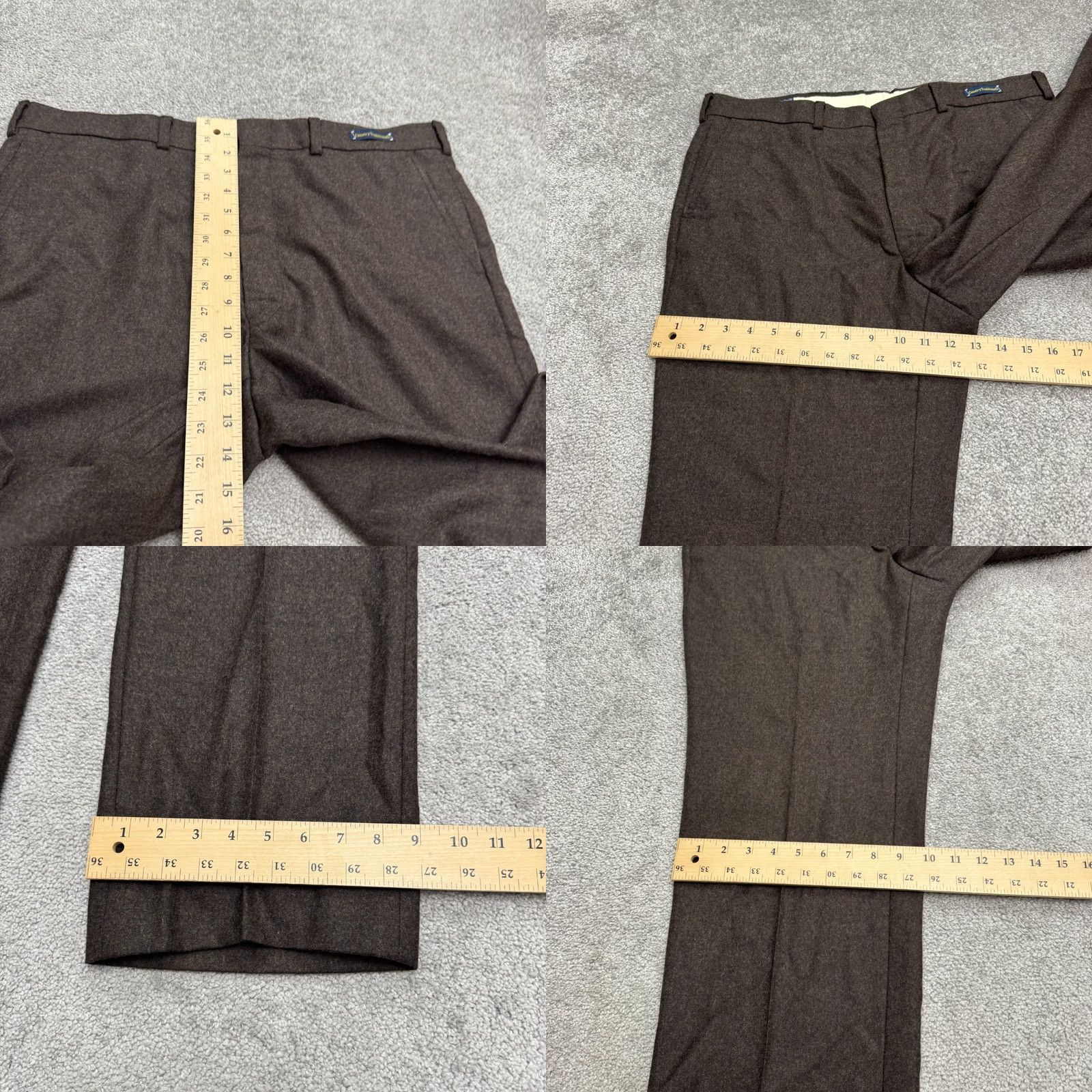 Pendleton VINTAGE Pendleton Brown Wool Dress Pants Mens 36x31 Straight Front 90s Preppy Designer Workwear Dress Pants Mens Size US 36 / EU 52 - 9 Thumbnail