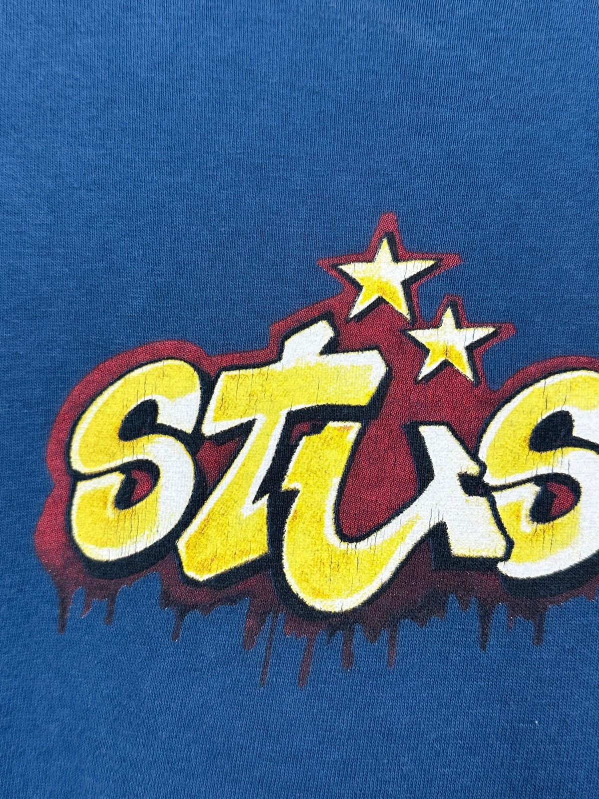Stussy 00s Vintage Stussy Graphic Logo Single Stitch Blue T-Shirt Size US M / EU 48-50 / 2 - 8 Thumbnail