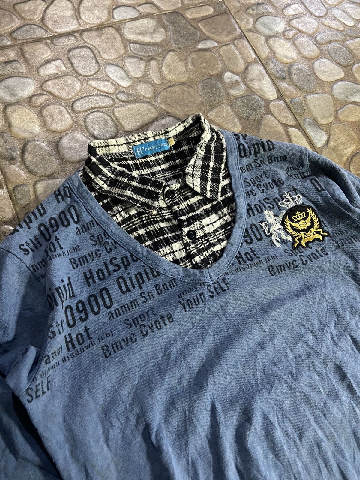 Hysteric Glamour × Japanese Brand VTG Y2K happy year sweatshirt double layer Size US S / EU 44-46 / 1 - 4 Thumbnail