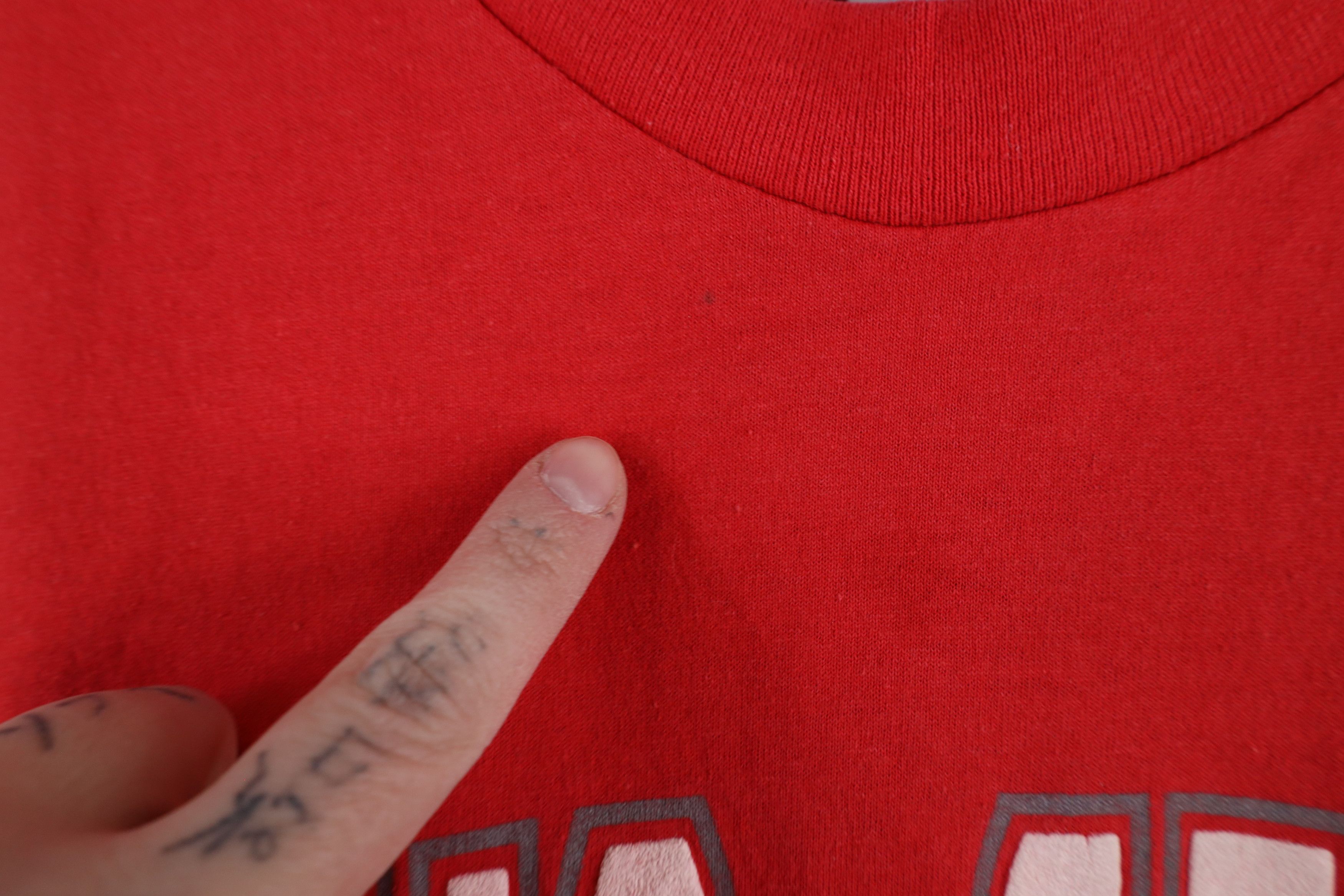 Hanes × Vintage Vintage 80s 90s Spell Out Ohio State University T-Shirt USA Size US L / EU 52-54 / 3 - 8 Thumbnail