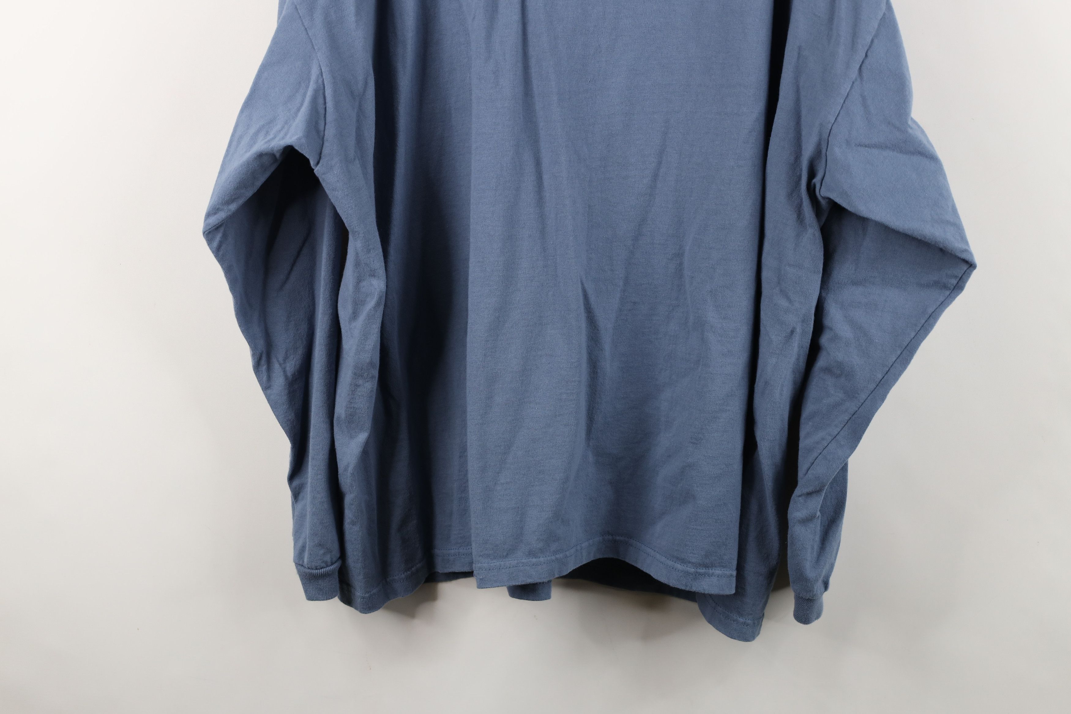 Vintage Vintage 90s Y2K Streetwear Long Sleeve T-Shirt Cotton Blue Size US XXL / EU 58 / 5 - 13 Thumbnail