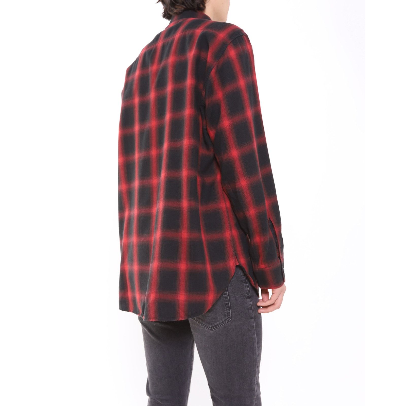 Saint Laurent Paris FW13 Oversized Flannel in Red & Black Checked Wool Size US XL / EU 56 / 4 - 5 Thumbnail