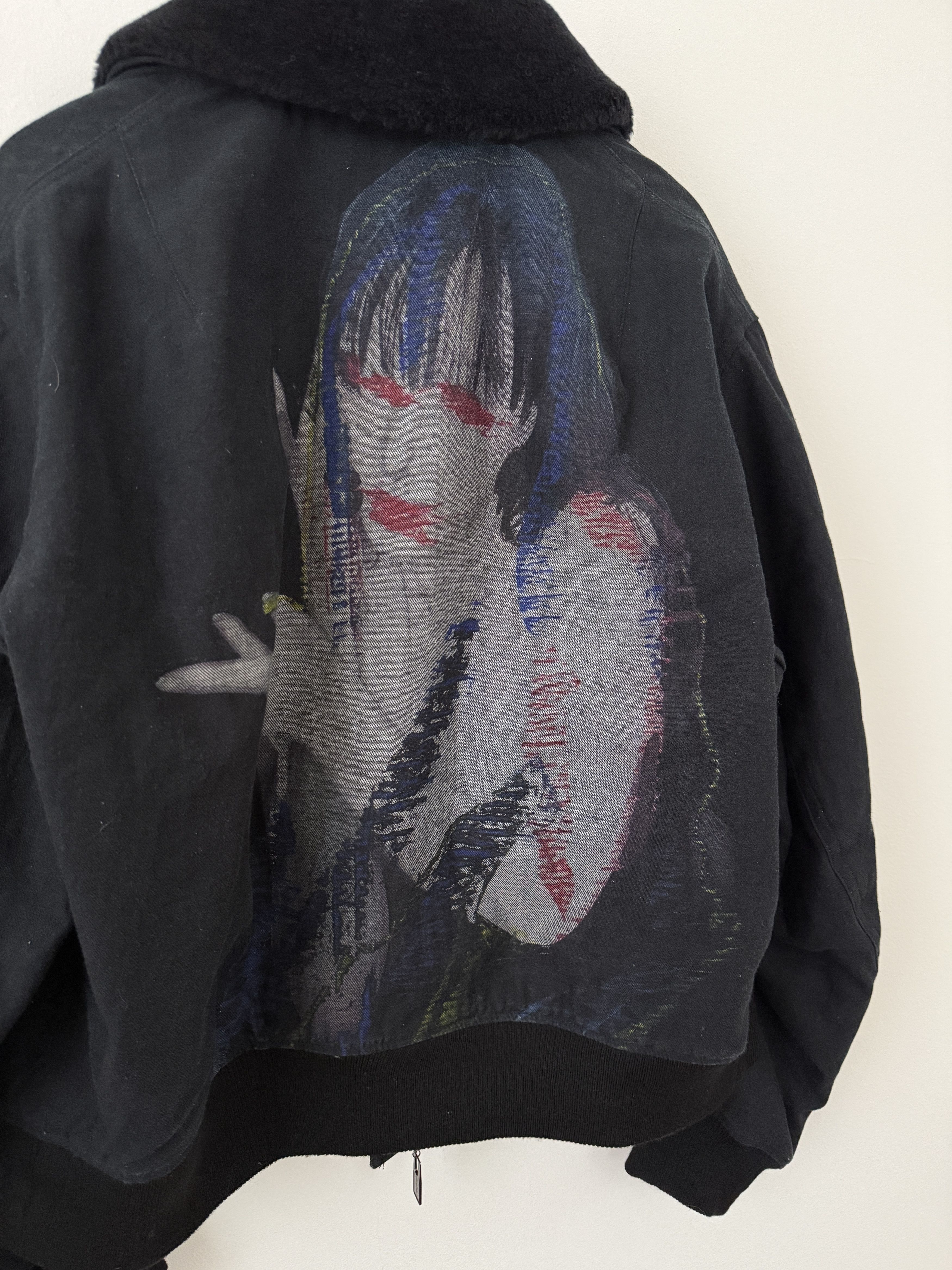 Yohji Yamamoto Pour Homme Lady Print Wool Blouson Jacket 2024 Size US L / EU 52-54 / 3 - 16 Thumbnail