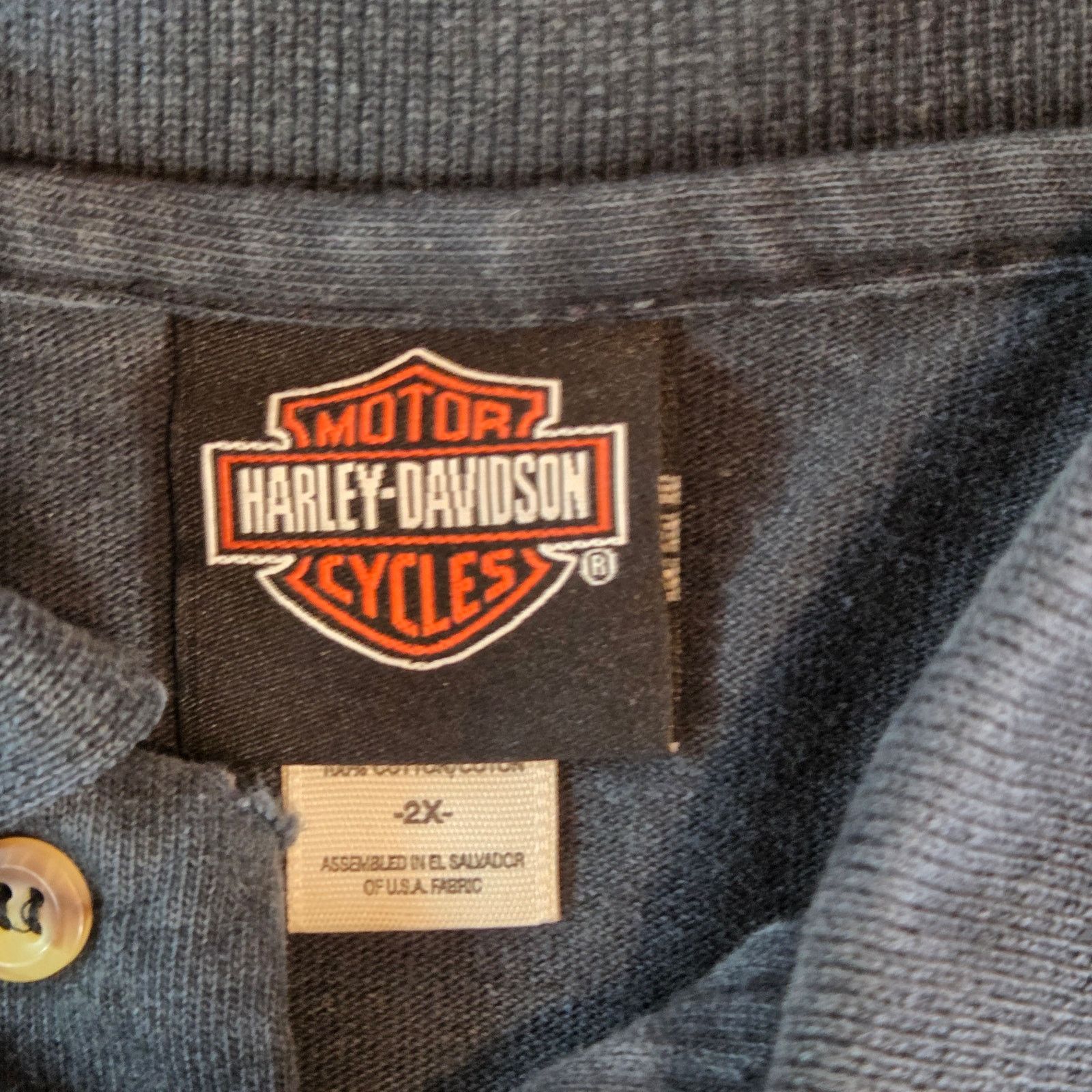 Harley Davidson Vintage Harley Polo 2XL Doc’s Shawano WI Size US XXL / EU 58 / 5 - 5 Thumbnail