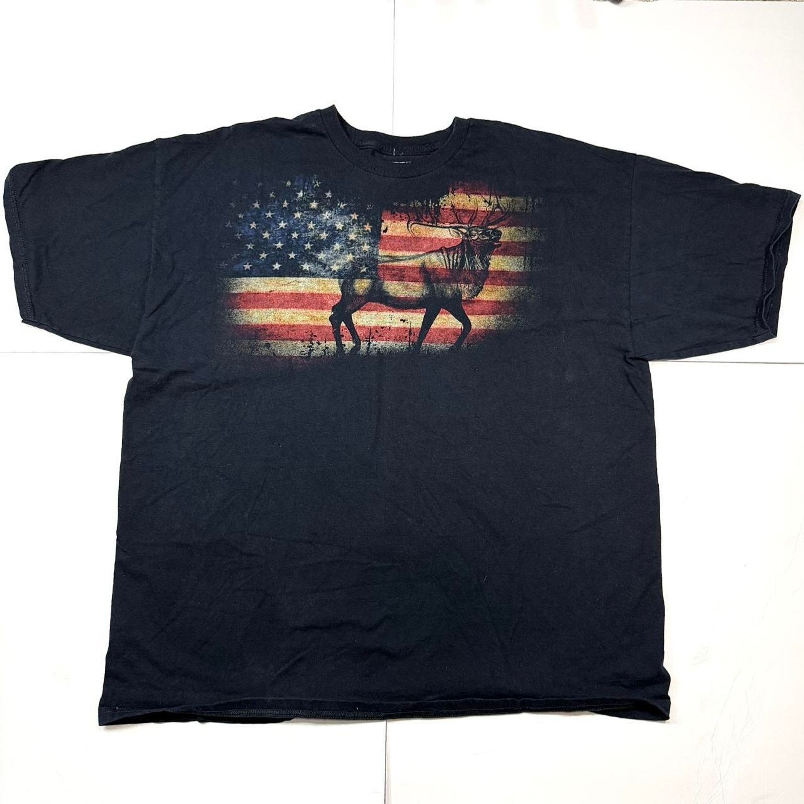 Other Bonehead Outfitters Shirt Mens 2X Blue American Flag Elk Size US XXL / EU 58 / 5 - 1 Thumbnail