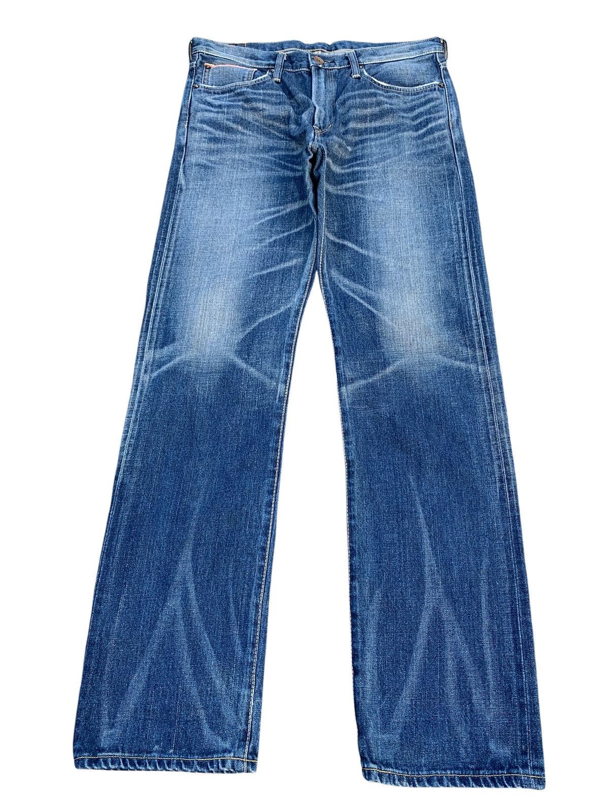 Kapital VINTAGE EDWIN 505zx SELVEDGE BUCKLE BACK DISTRESSED DENIM Size US 35 - 5 Thumbnail
