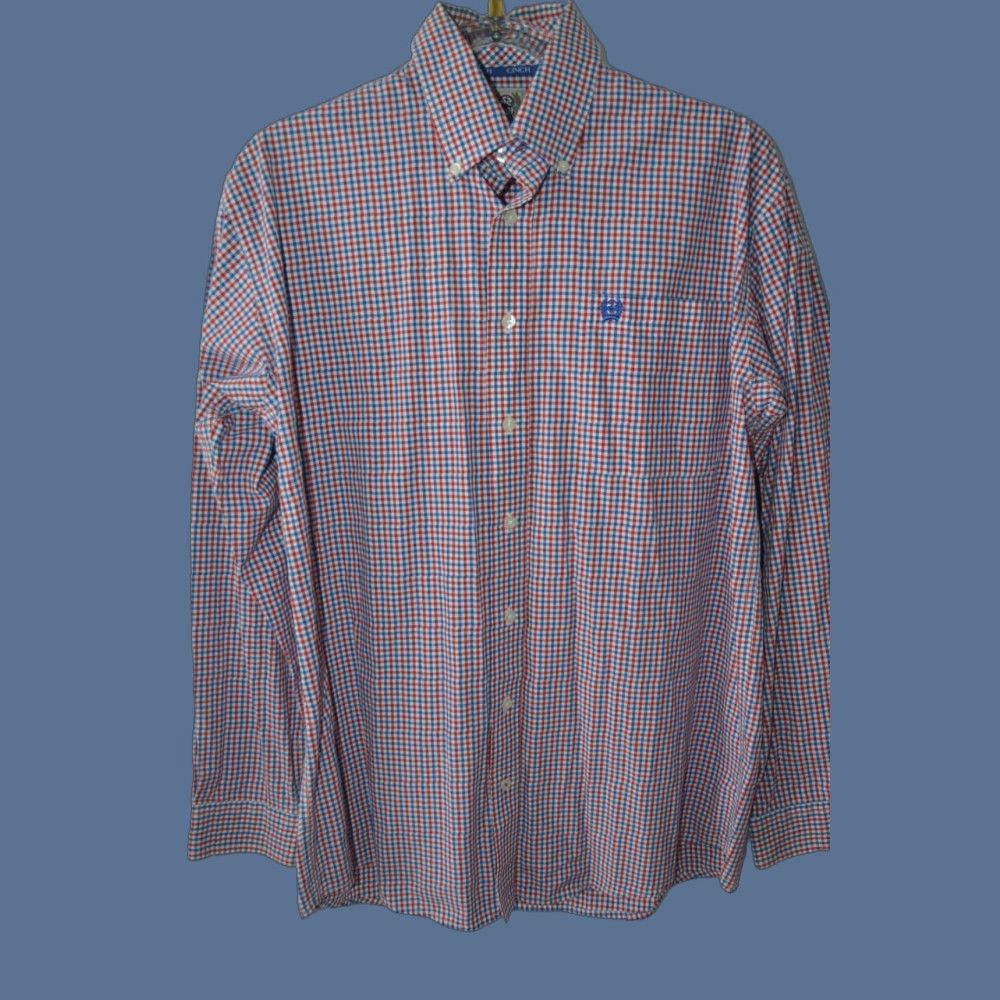 Vintage Cinch Western L/S Shirt M Red White Blue Check Cotton Shirt Mens Button-Up Casual Western Christmas? Size US M / EU 48-50 / 2 - 1 Thumbnail