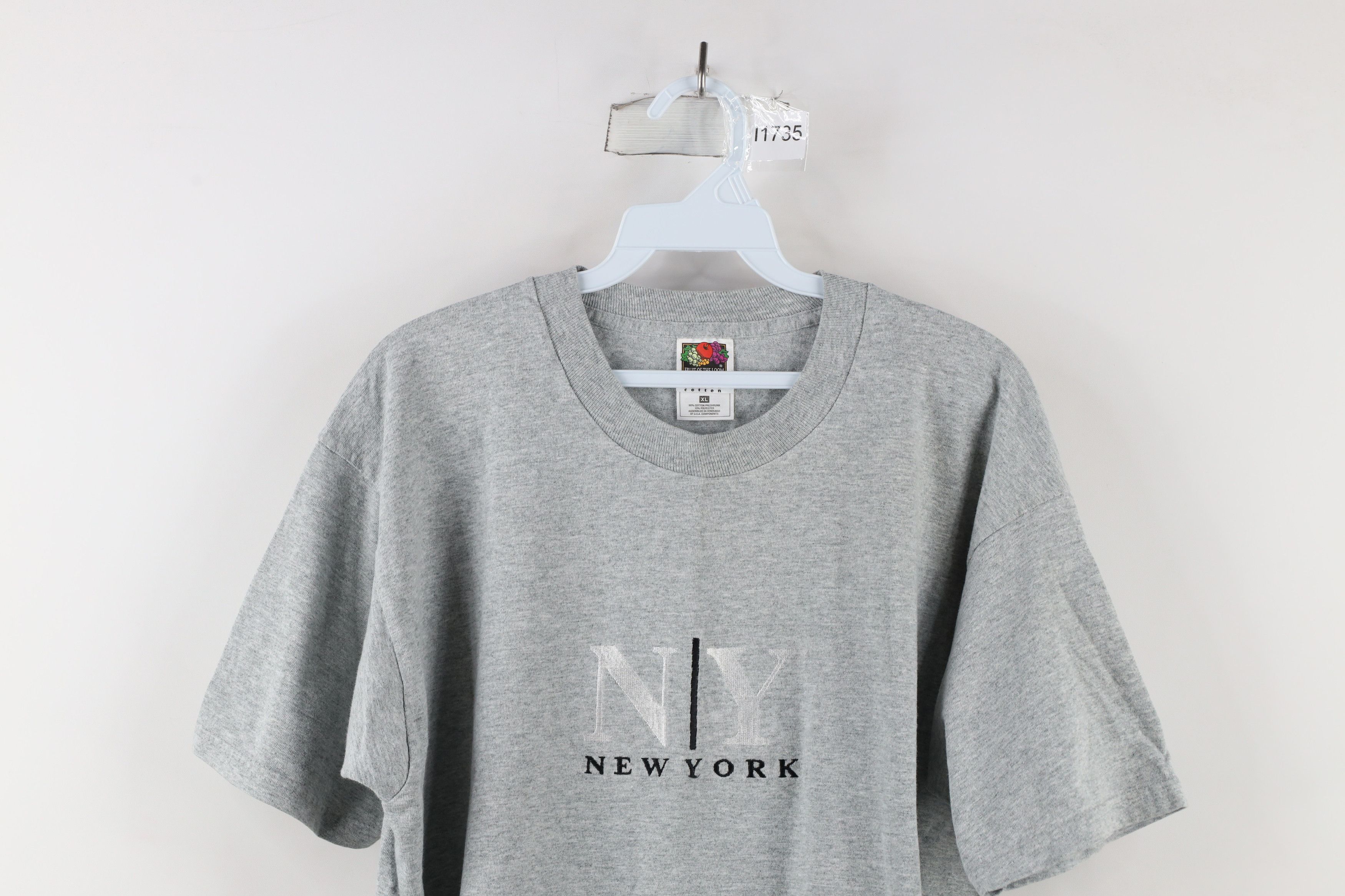 Vintage Vintage 90s Streetwear Out New York T-Shirt Heather Gray Size US XL / EU 56 / 4 - 2 Thumbnail