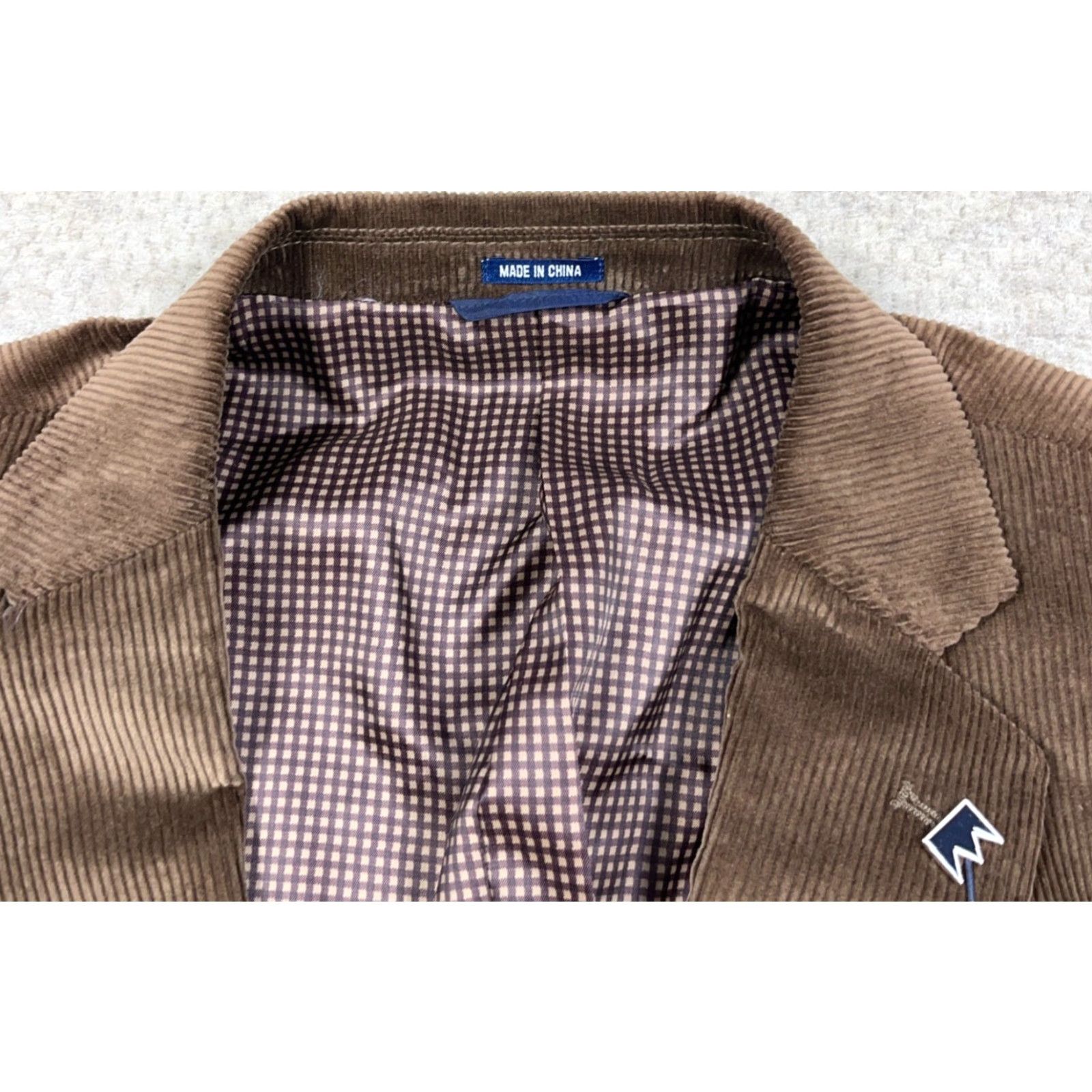 Brooks Brothers Brooks Brothers Crown & Ivy Sport Coat Blazer Men 46 R Brown Corduroy Jacket Blazer NEW Size 46R - 3 Thumbnail