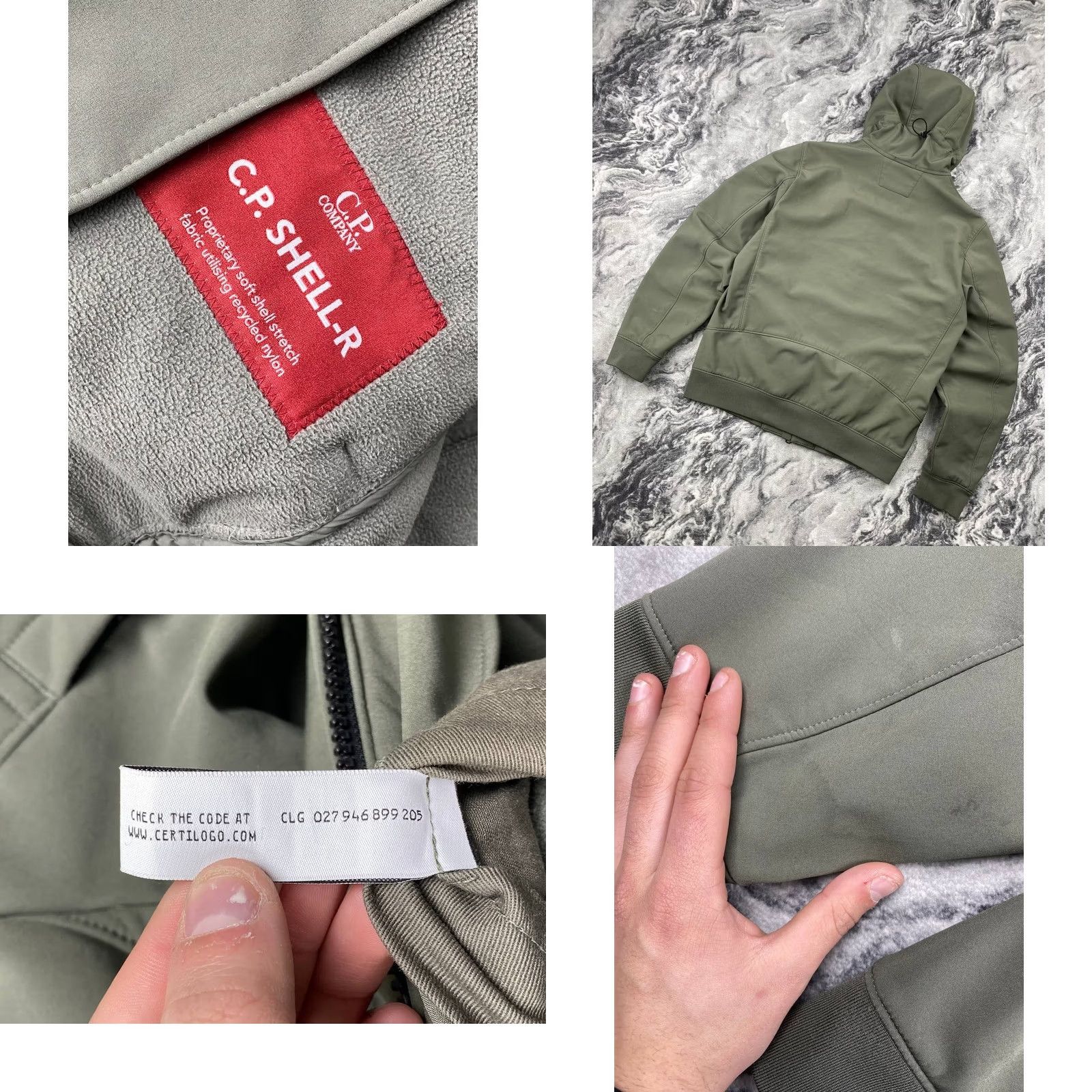 Vintage CP Company Jacket Men Size 52 Olive Green Fleece Lined Nylon Shell Logo Puffer Winter Size US L / EU 52-54 / 3 - 9 Thumbnail