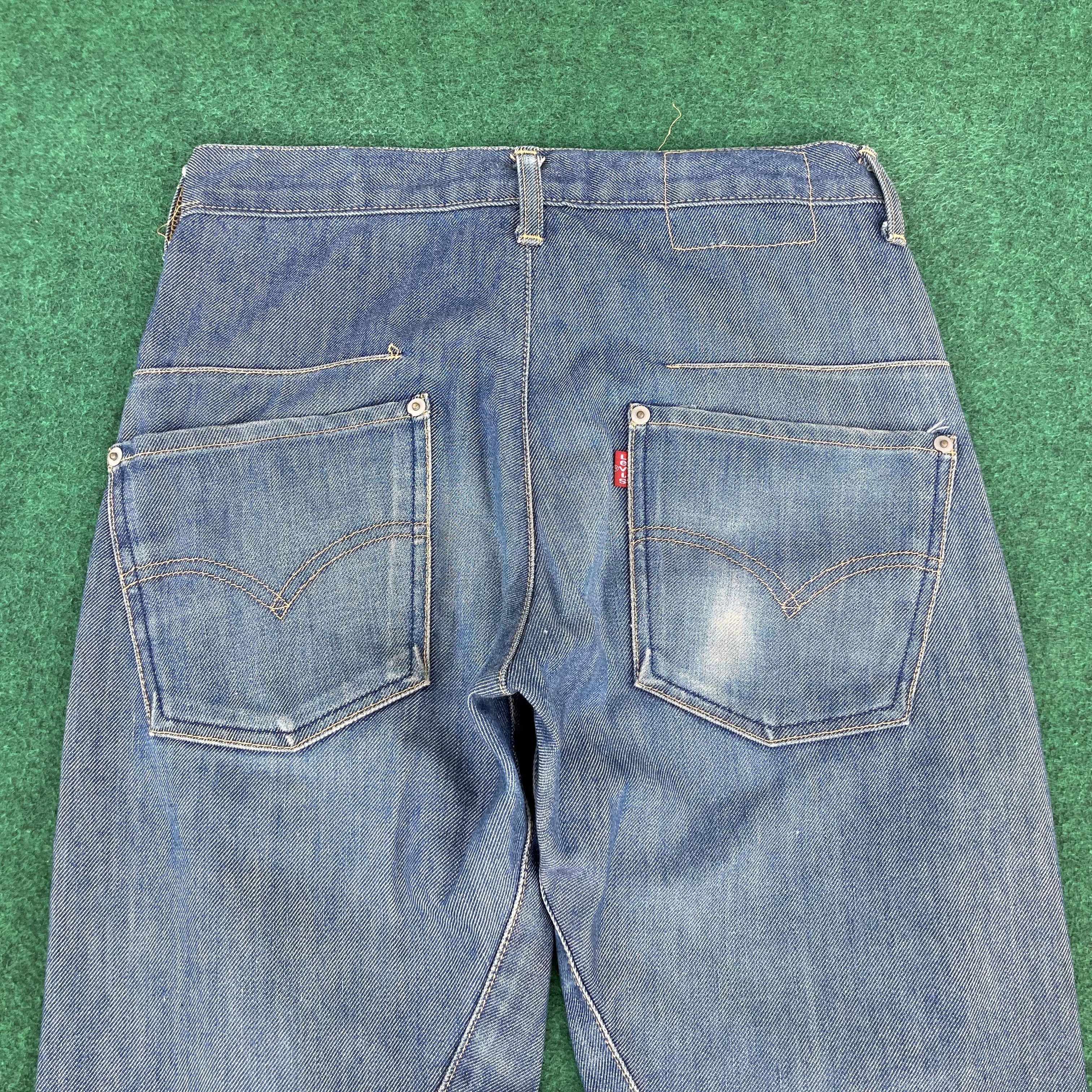 Levi's × Vintage 28x31 Vtg Levis Engineered Kimura Blue Denim Button Jeans Size US 28 / EU 44 - 12 Thumbnail