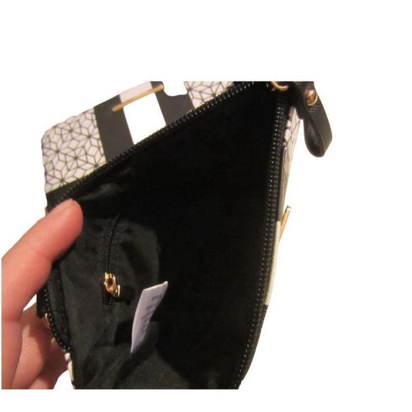 Other Modern Geometric Time and Tru Black White Satchel Bag Set Size ONE SIZE - 7 Thumbnail