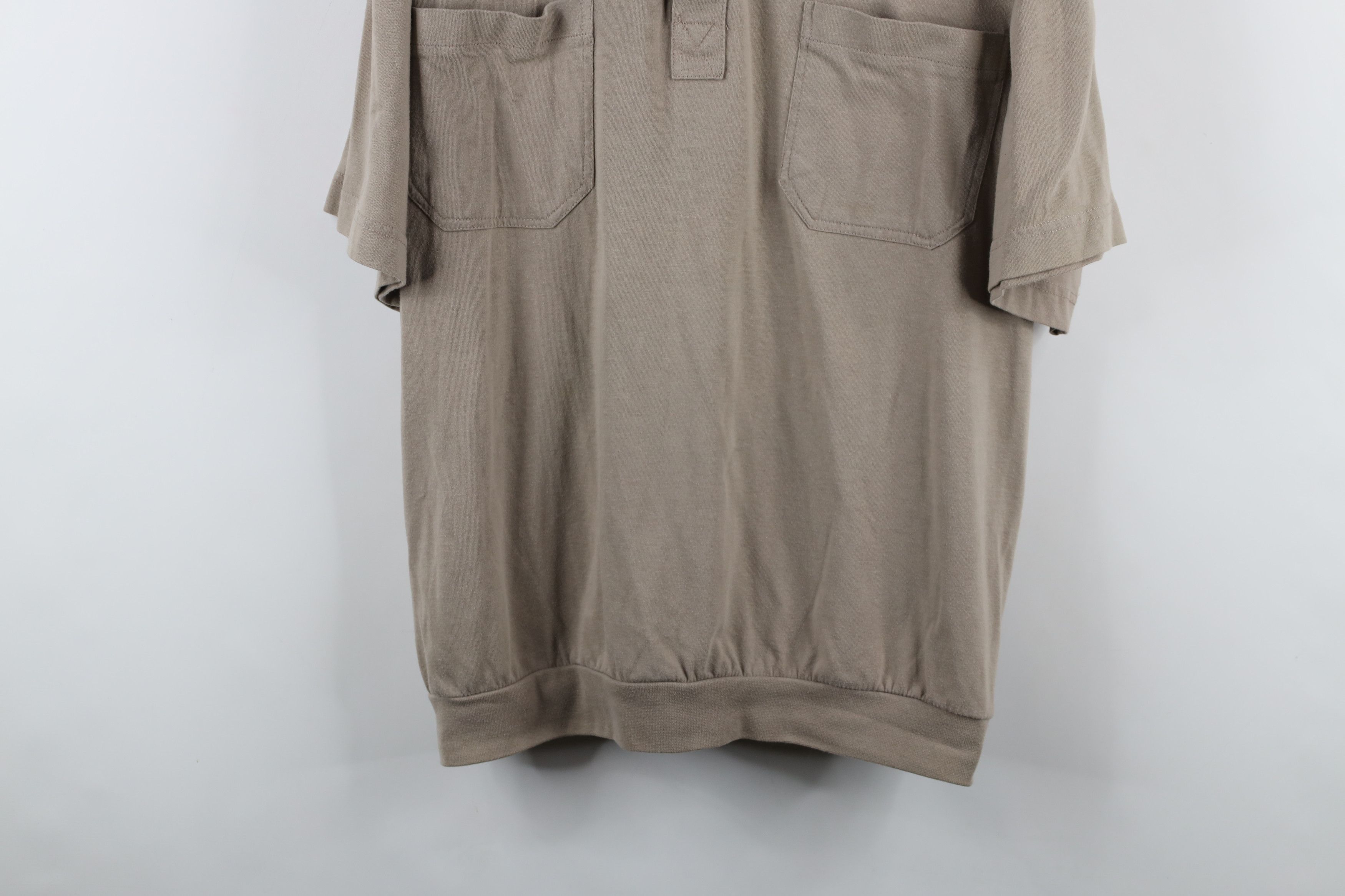 Vintage Vintage 90s Streetwear Collared Pullover Polo Shirt Beige Size US XL / EU 56 / 4 - 3 Thumbnail