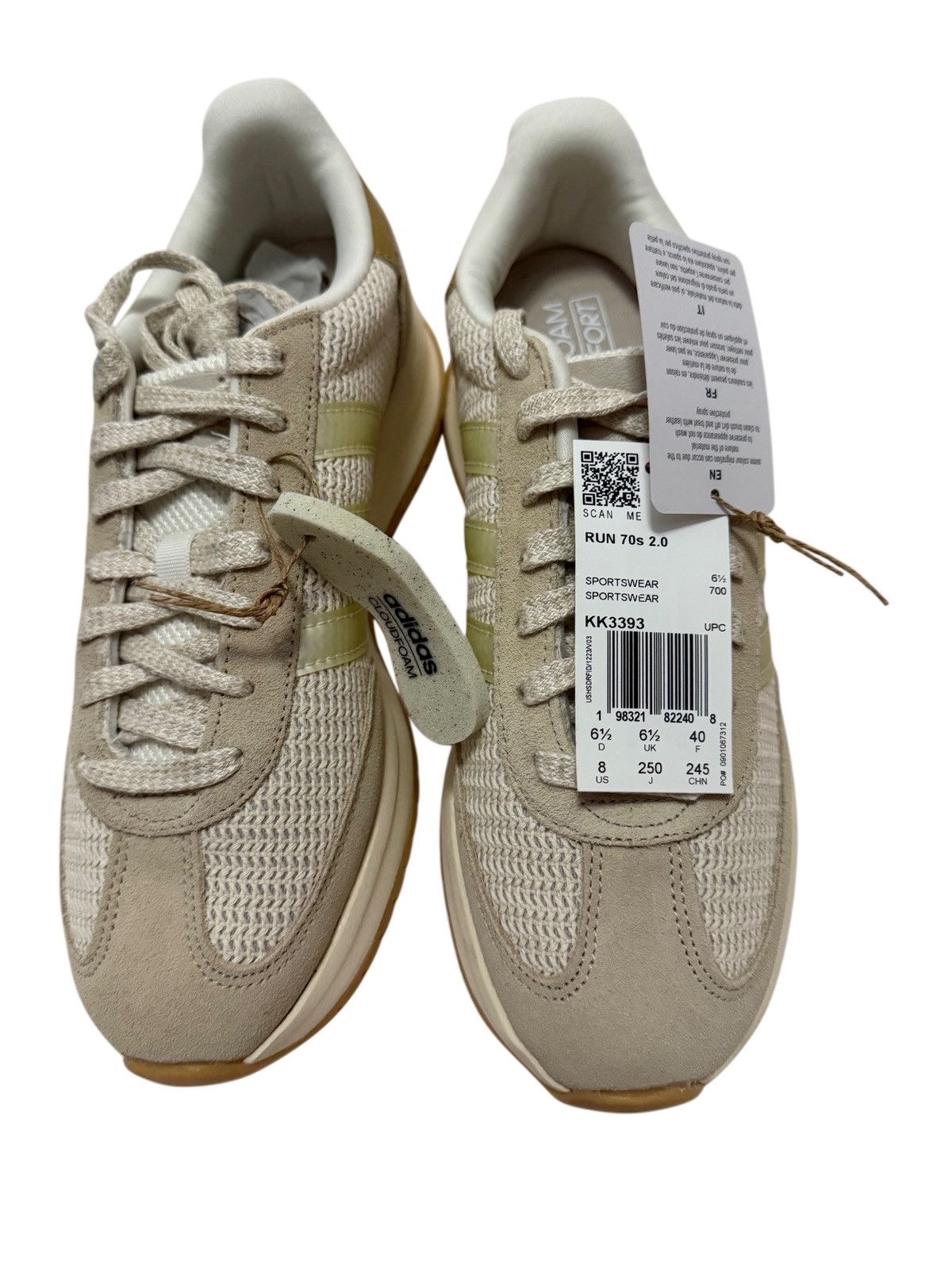 Adidas Adidas Run70s 2.0 cream gold Size US 8 (No box) Size US 8 / IT 38 - 1 Thumbnail