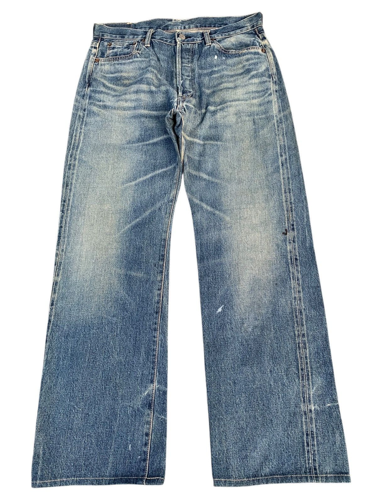 OMNIGOD VINTAGE OMNIGOD 5009 SELVEDGE JAPANESE DISTRESSED DENIM Size US 33 - 3 Thumbnail