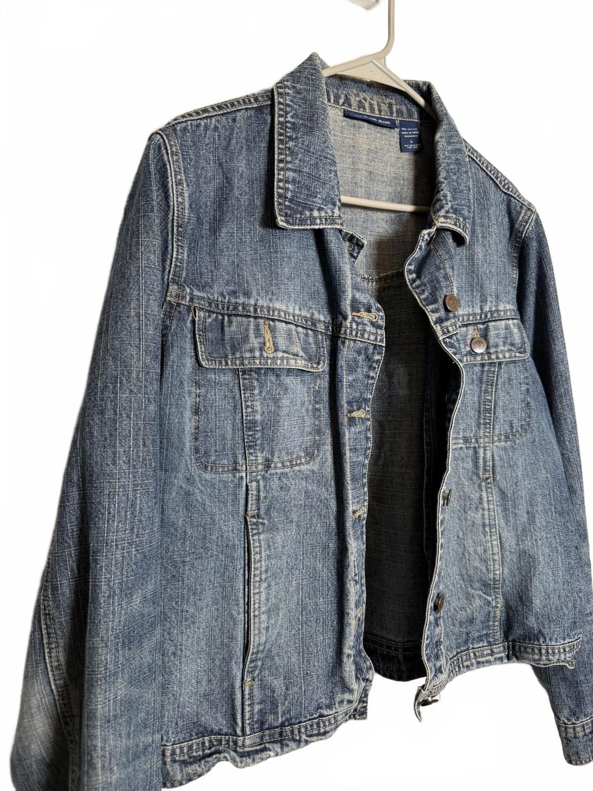 Other Womens Vintage Y2K 90s Classic Denim Jean Jacket Size L / US 10 / IT 46 - 2 Thumbnail