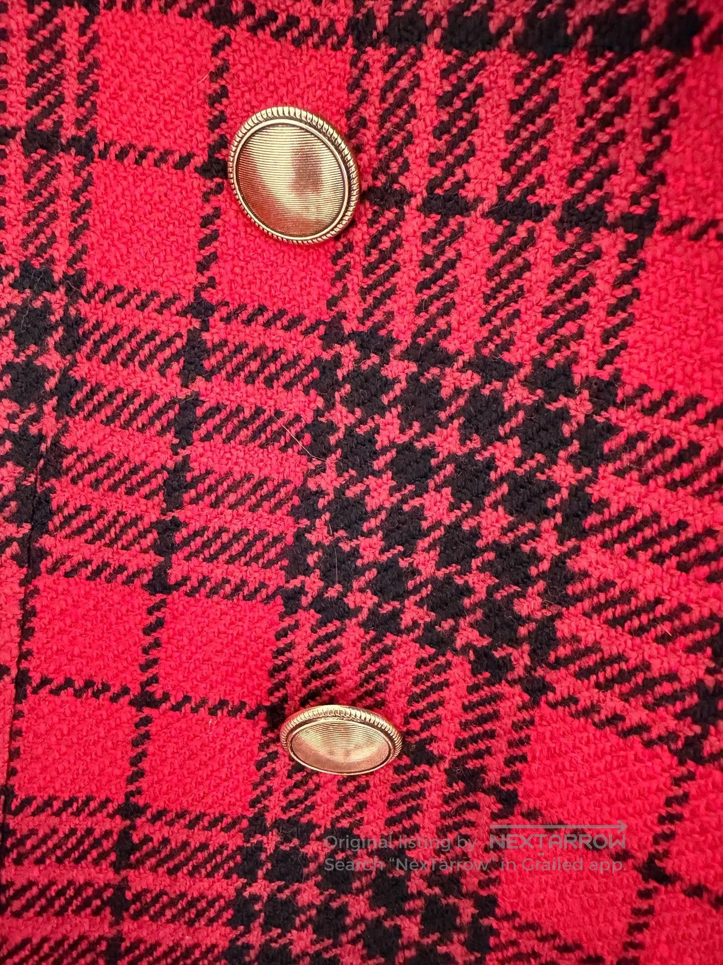 Saint Laurent Paris Saint Laurent Red Black Plaid Blazer. Size M / US 6-8 / IT 42-44 - 2 Thumbnail